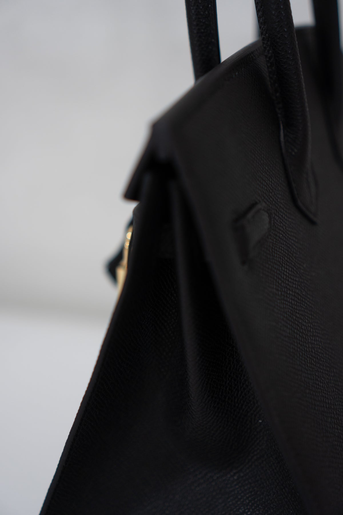 BK 25 – Black Epsom Leather with Gold Hardware