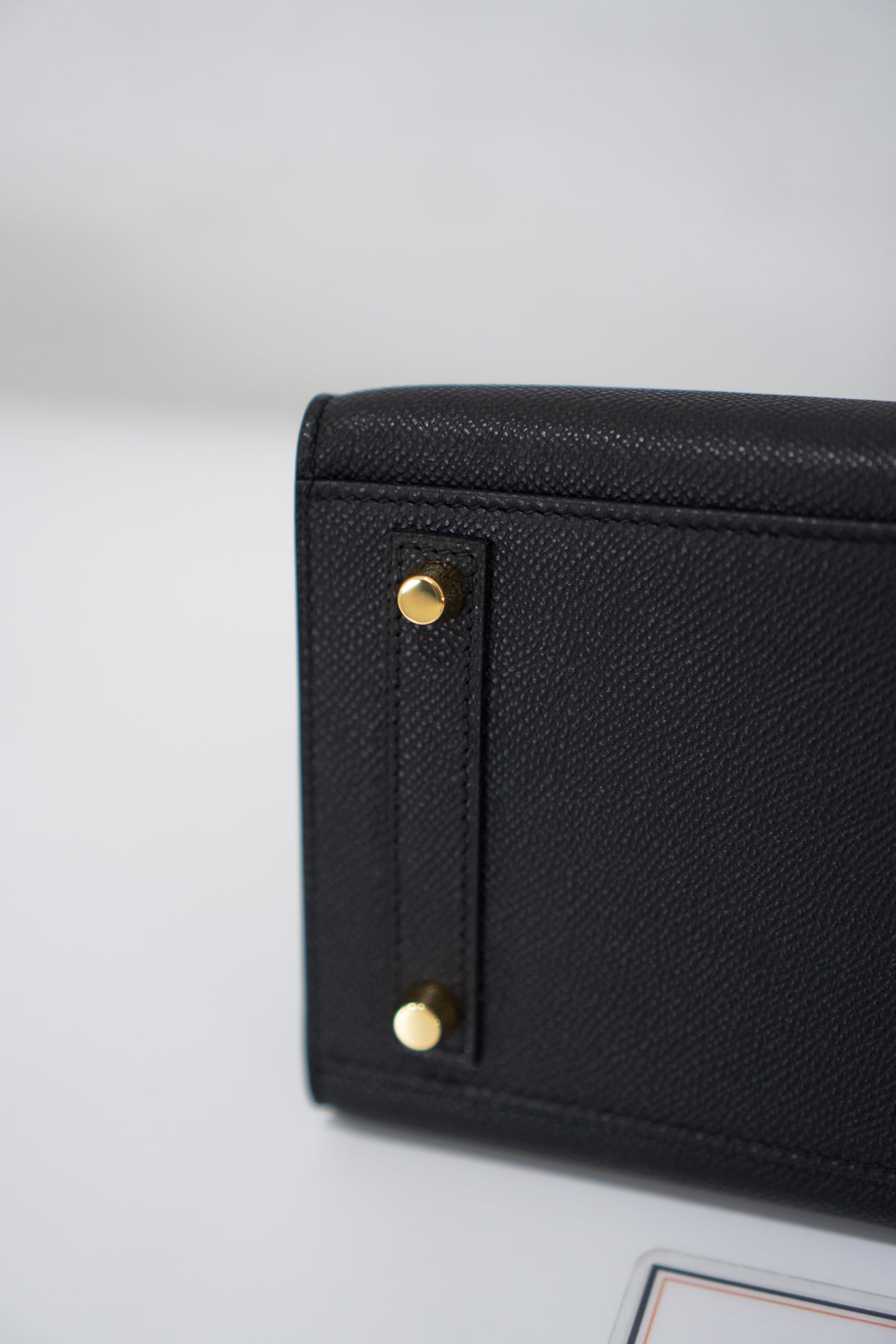 BK 25 – Black Epsom Leather with Gold Hardware