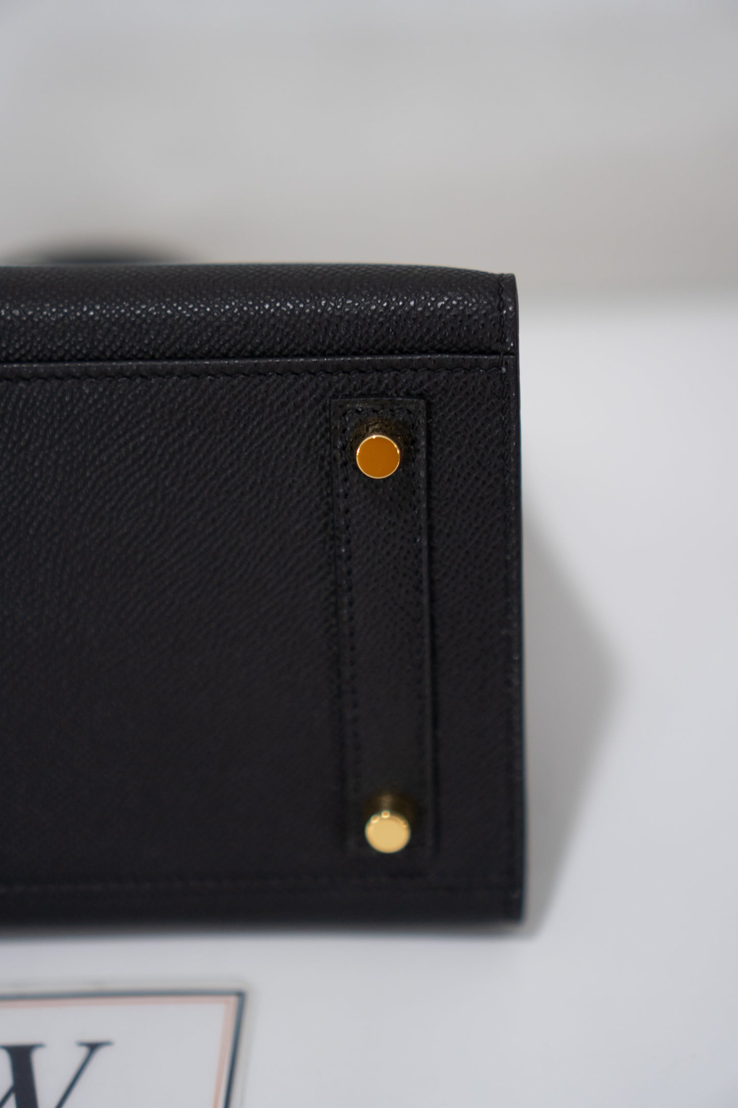 BK 25 – Black Epsom Leather with Gold Hardware