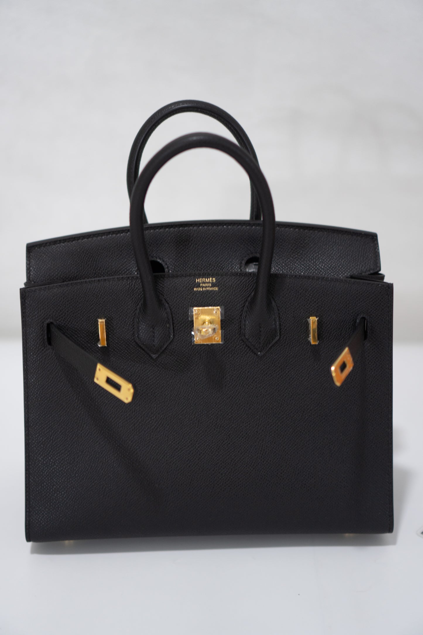 BK 25 – Black Epsom Leather with Gold Hardware