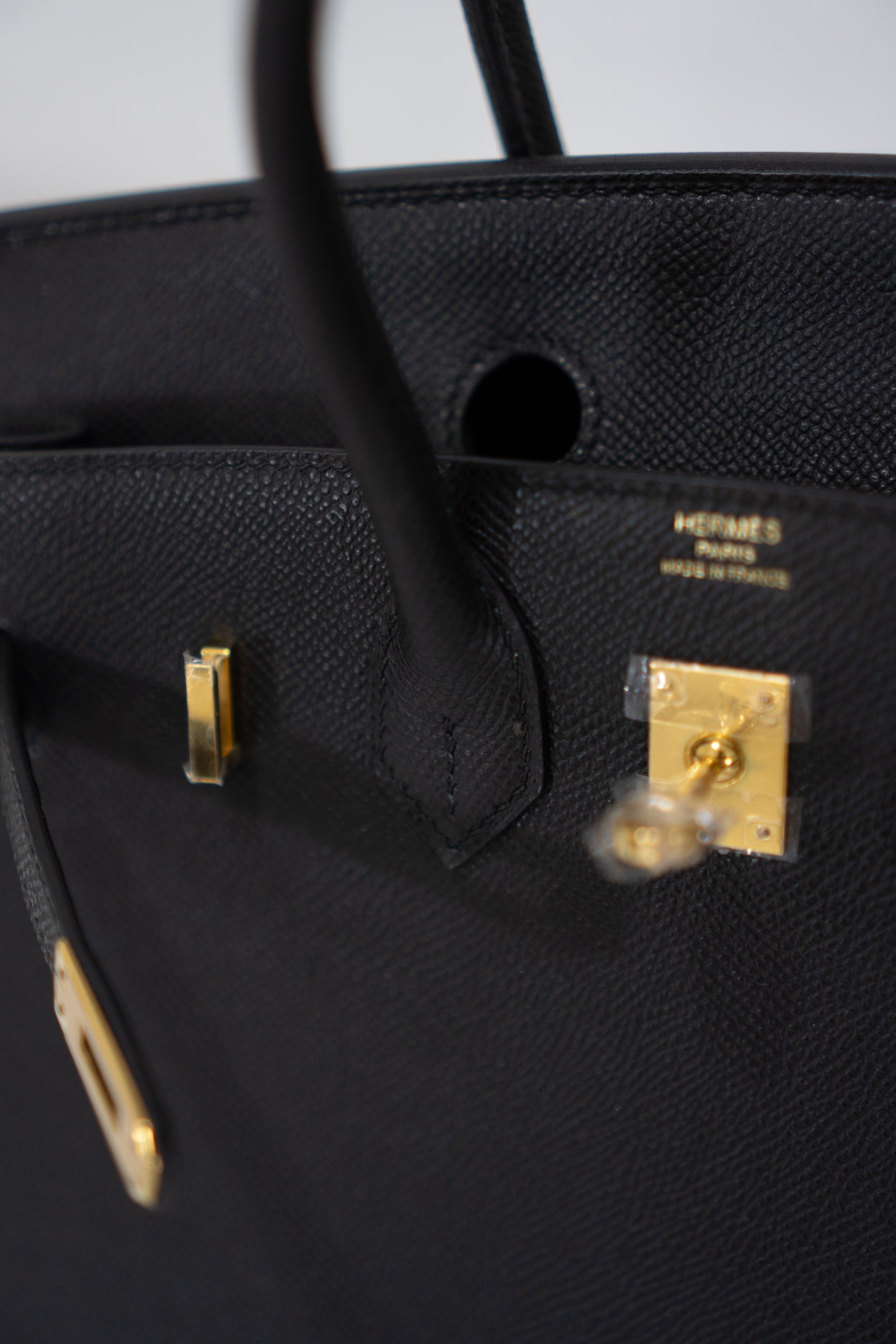BK 25 – Black Epsom Leather with Gold Hardware