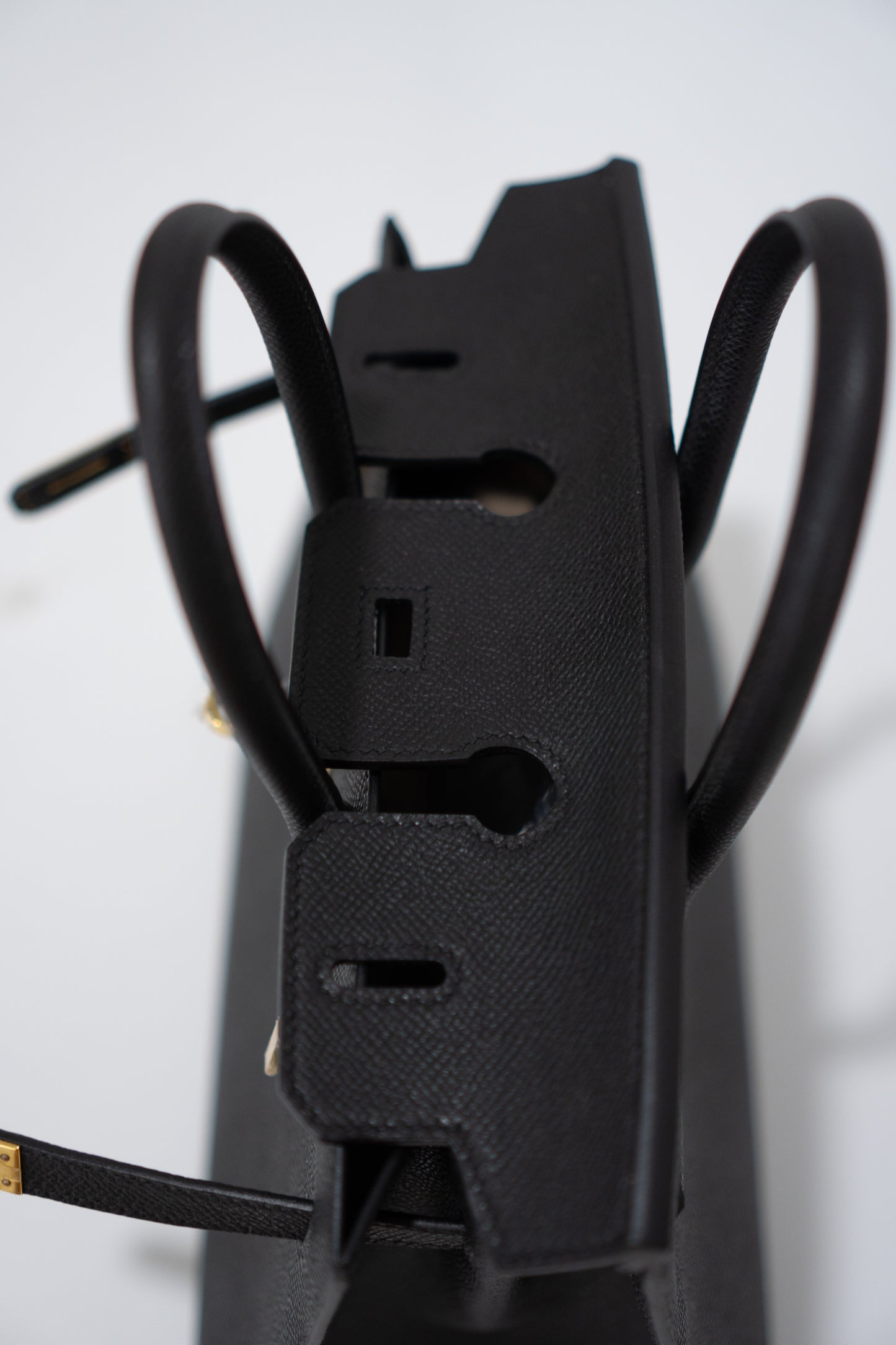 BK 25 – Black Epsom Leather with Gold Hardware