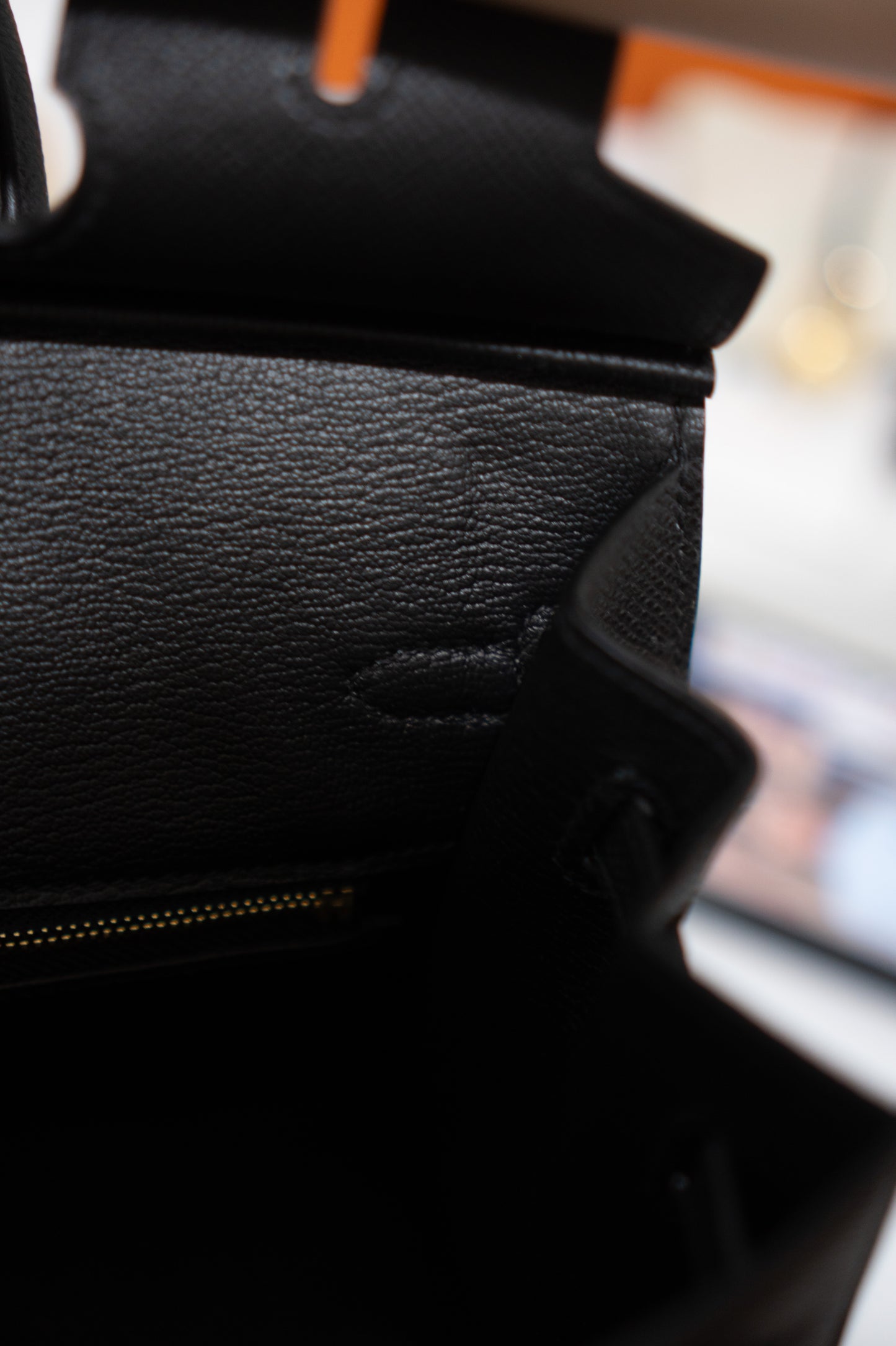 BK 25 – Black Epsom Leather with Gold Hardware