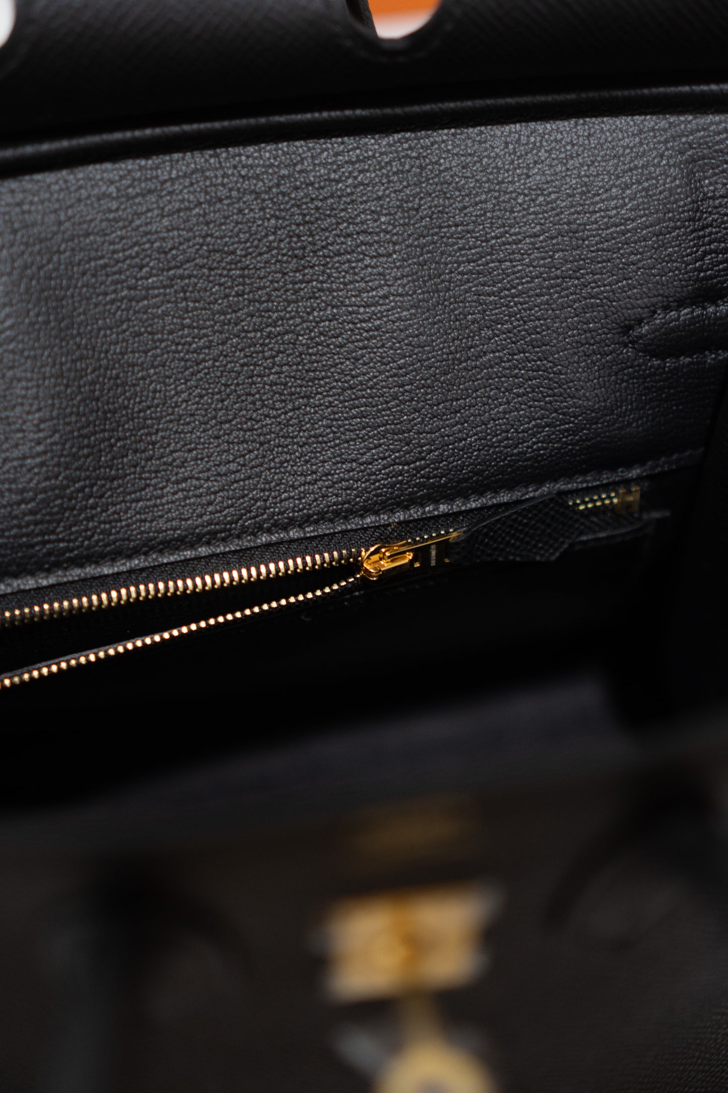 BK 25 – Black Epsom Leather with Gold Hardware