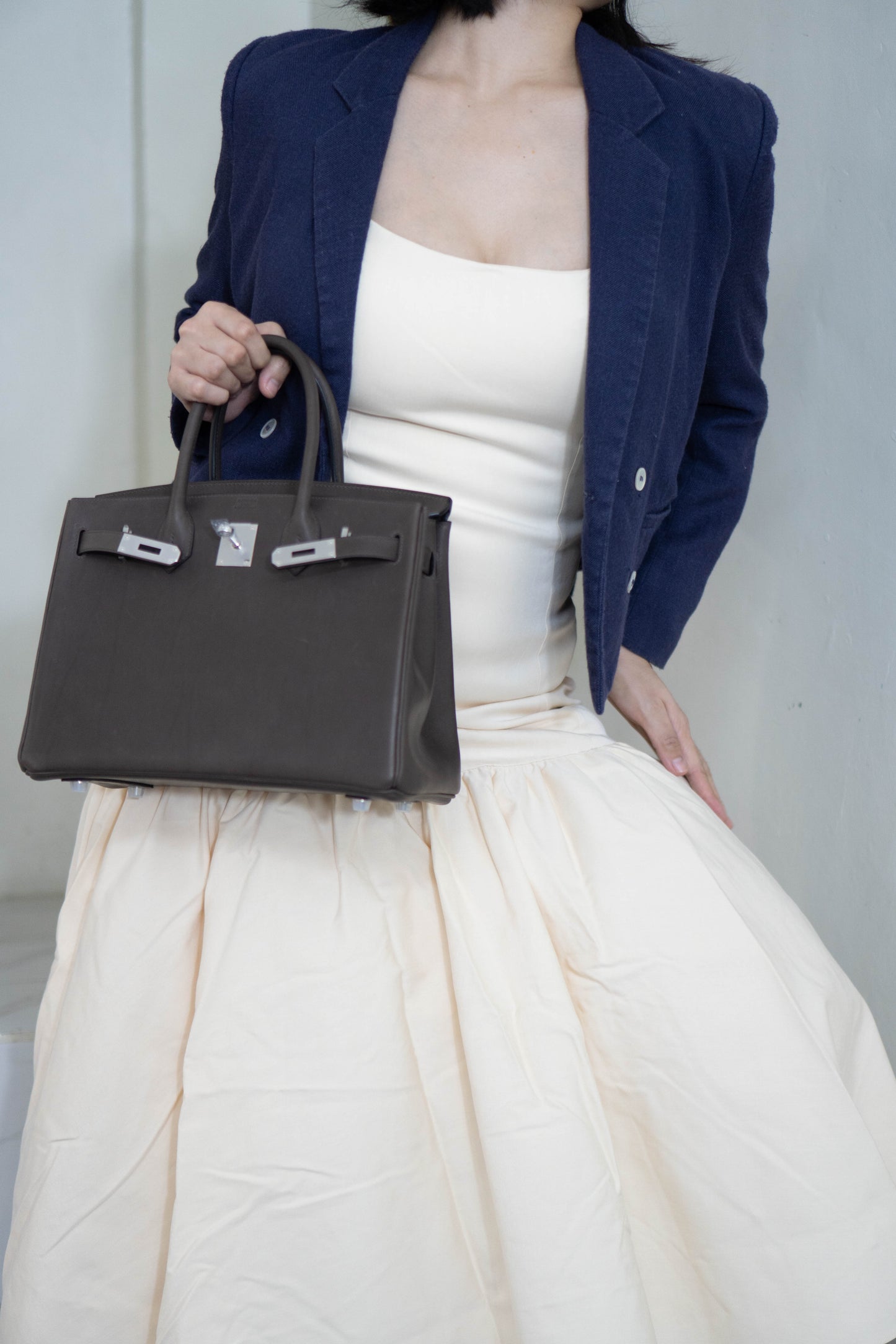 BK 30 in  Ébène Barenia leather