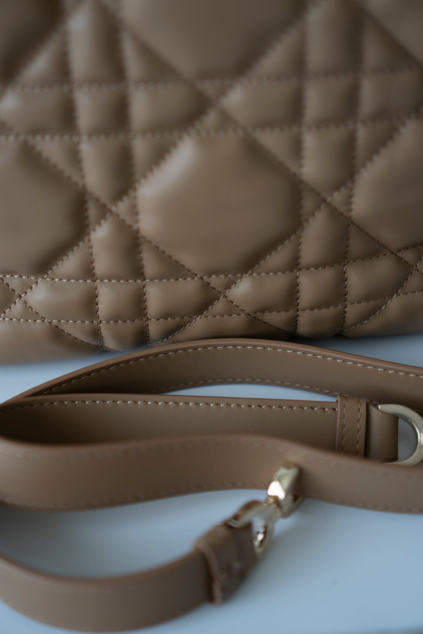 Toujours Vertical Tote – Medium Tan