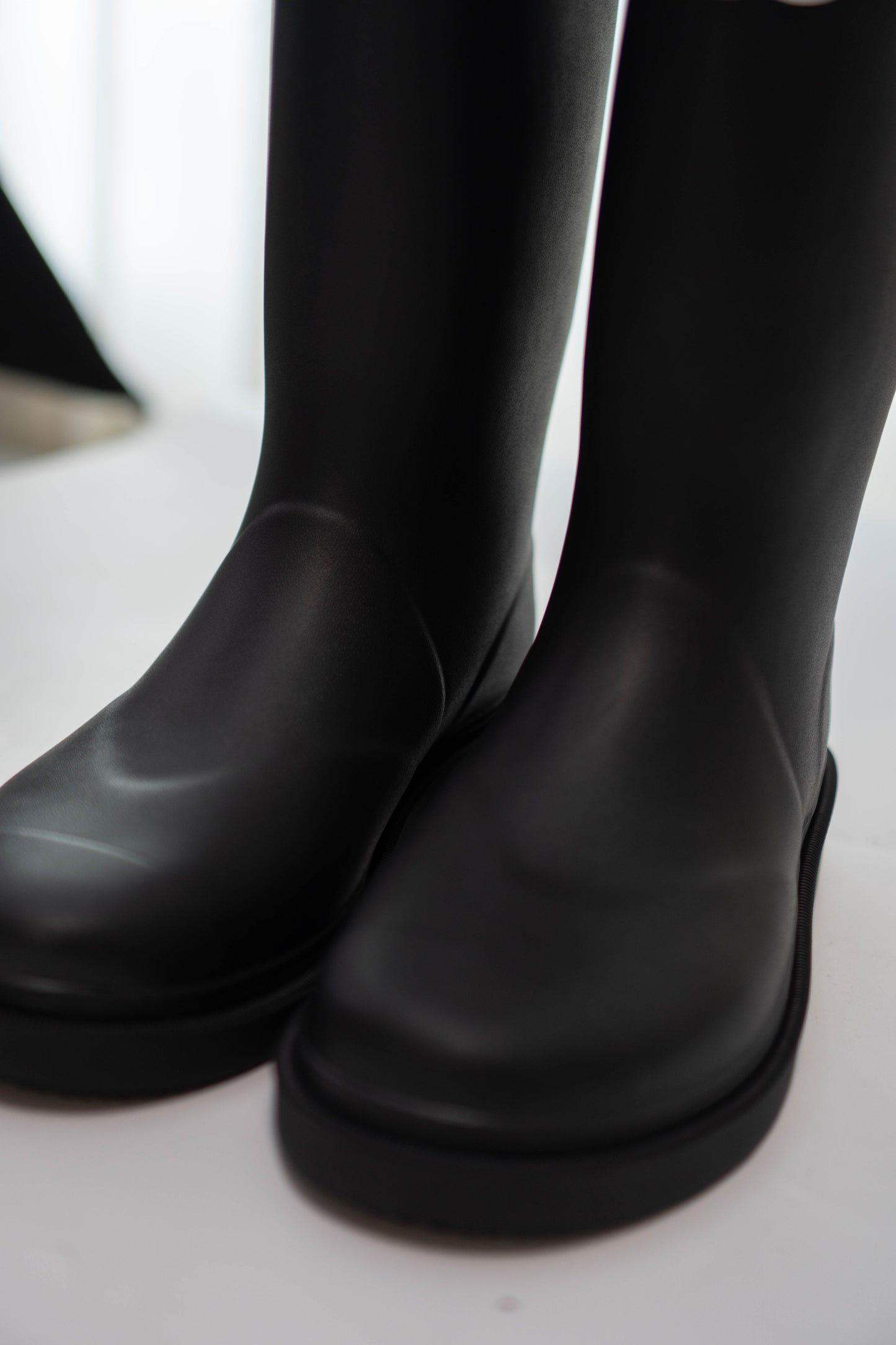 Rain Boots in Black Rubber