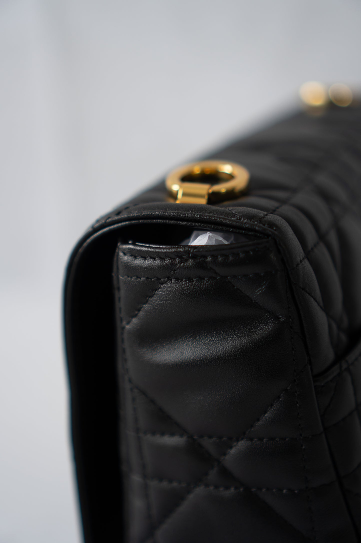 Caro Medium Bag – Black Cannage Calfskin