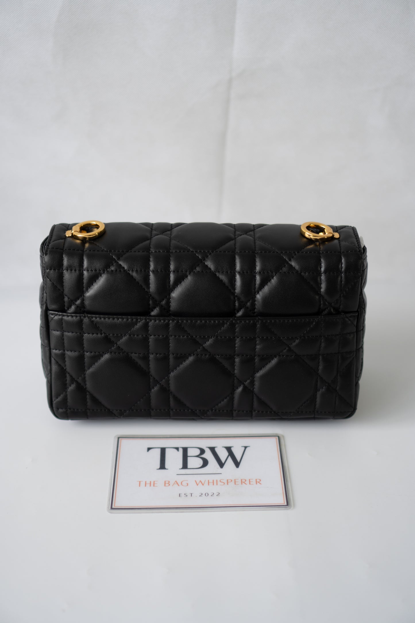 Caro Medium Bag – Black Cannage Calfskin