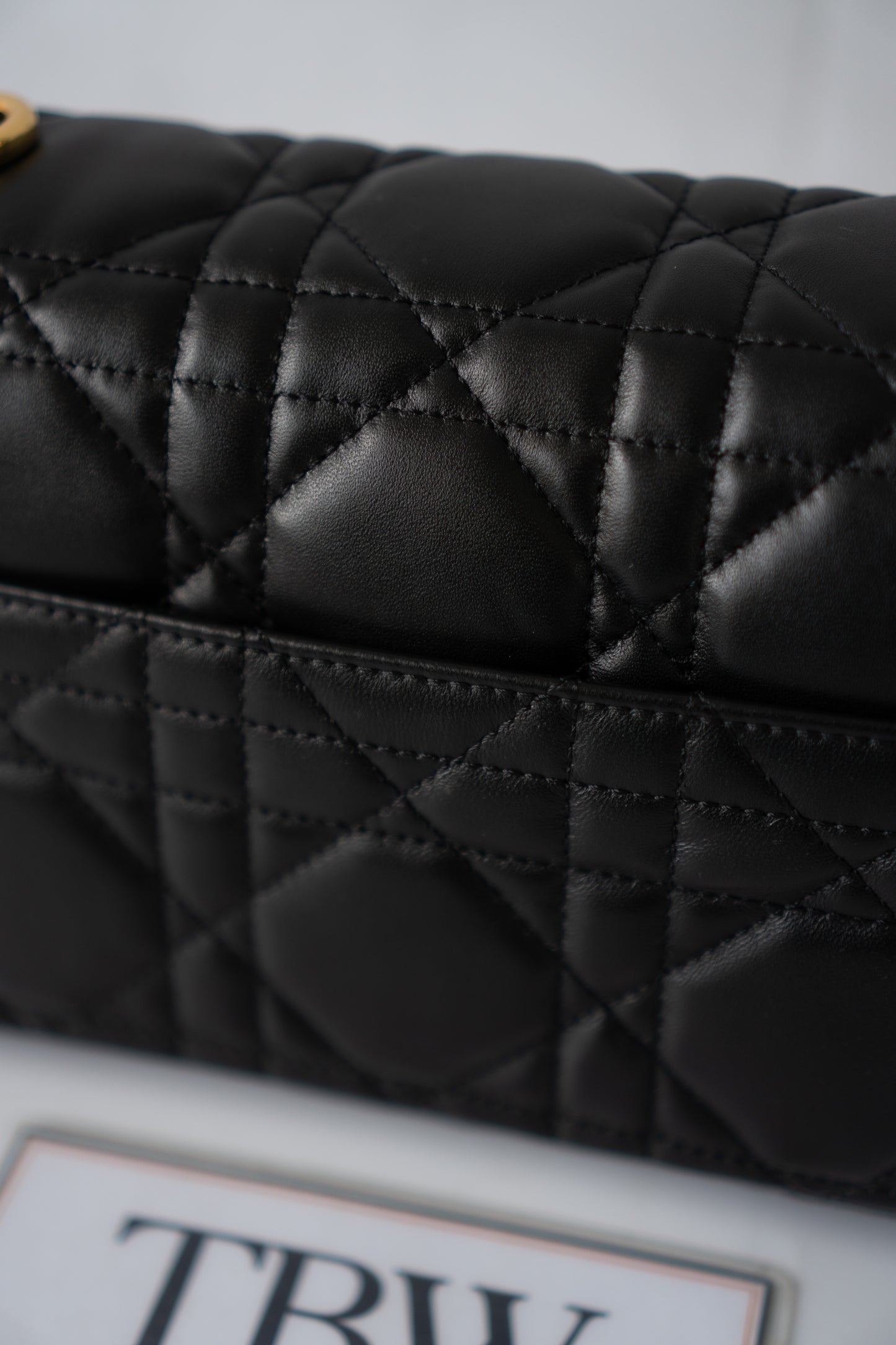 Caro Medium Bag – Black Cannage Calfskin