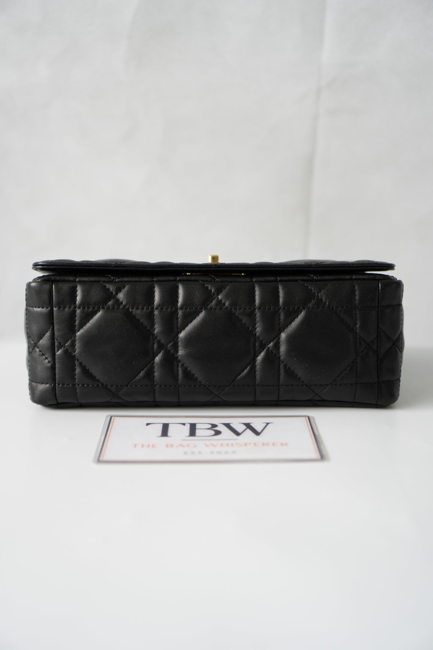 Caro Medium Bag – Black Cannage Calfskin