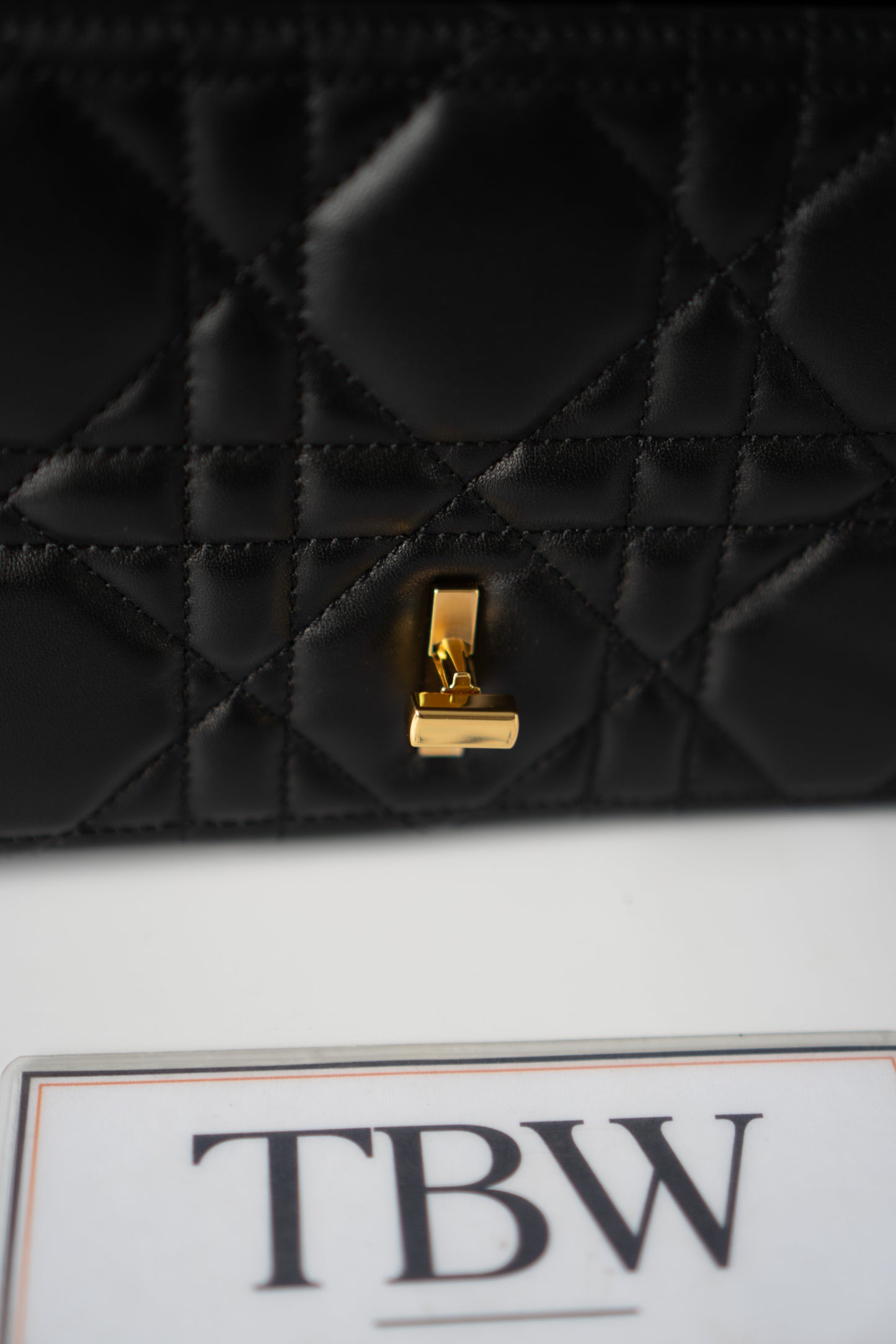 Caro Medium Bag – Black Cannage Calfskin