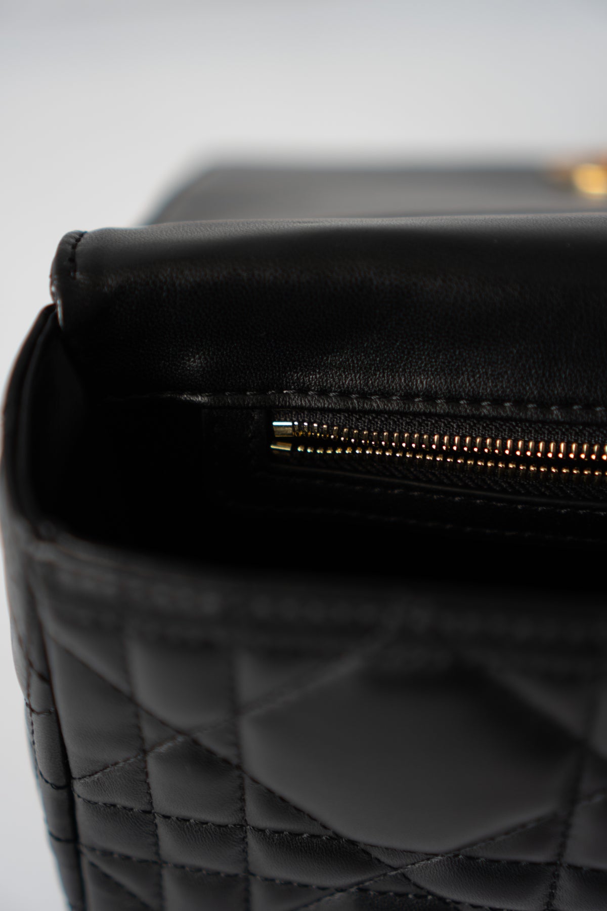 Caro Medium Bag – Black Cannage Calfskin