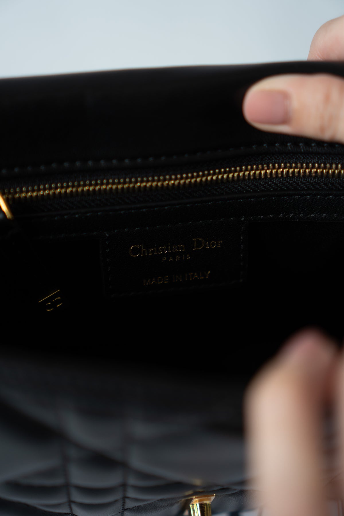 Caro Medium Bag – Black Cannage Calfskin