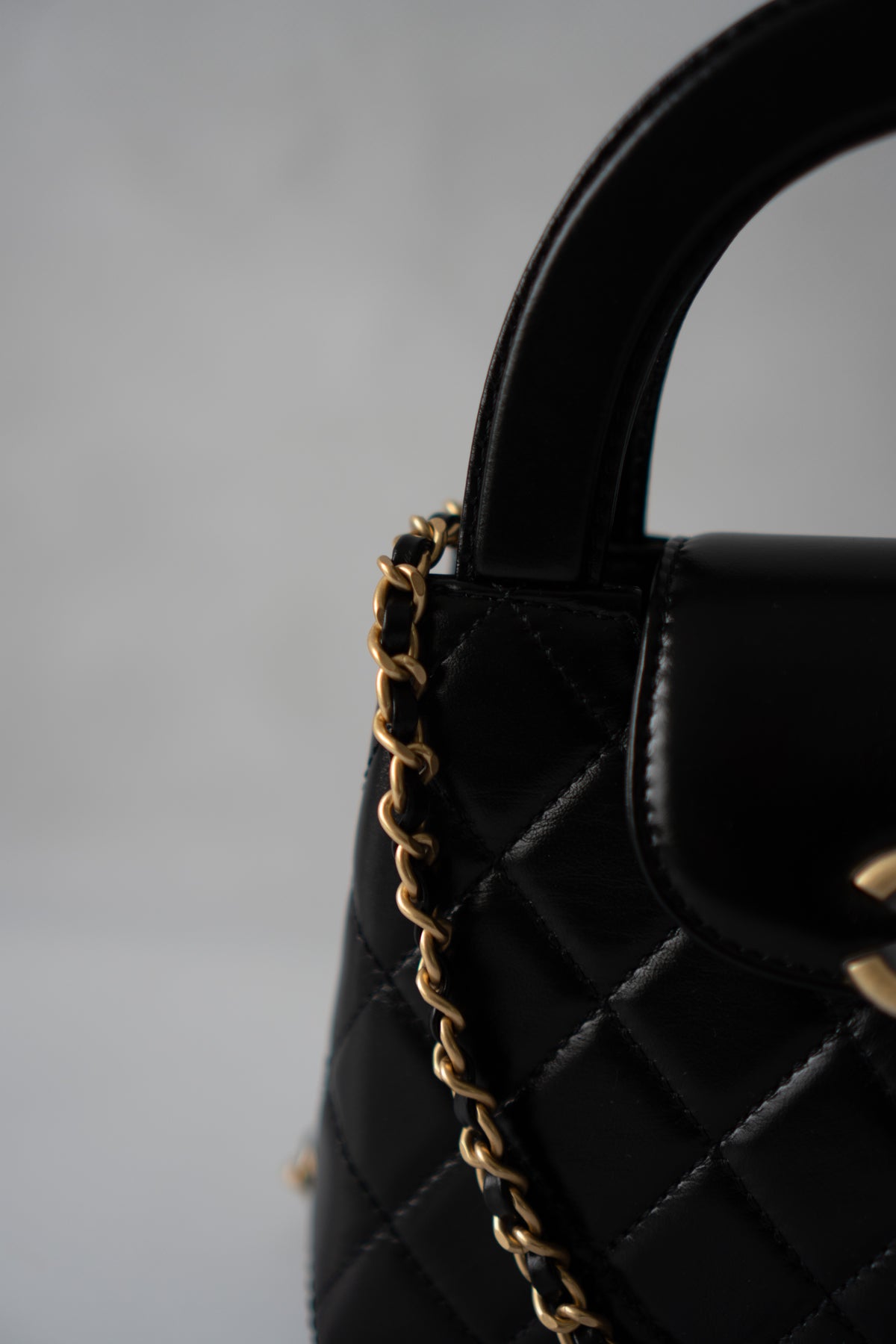 Mini Kelly Top Handle Bag – Black Lambskin