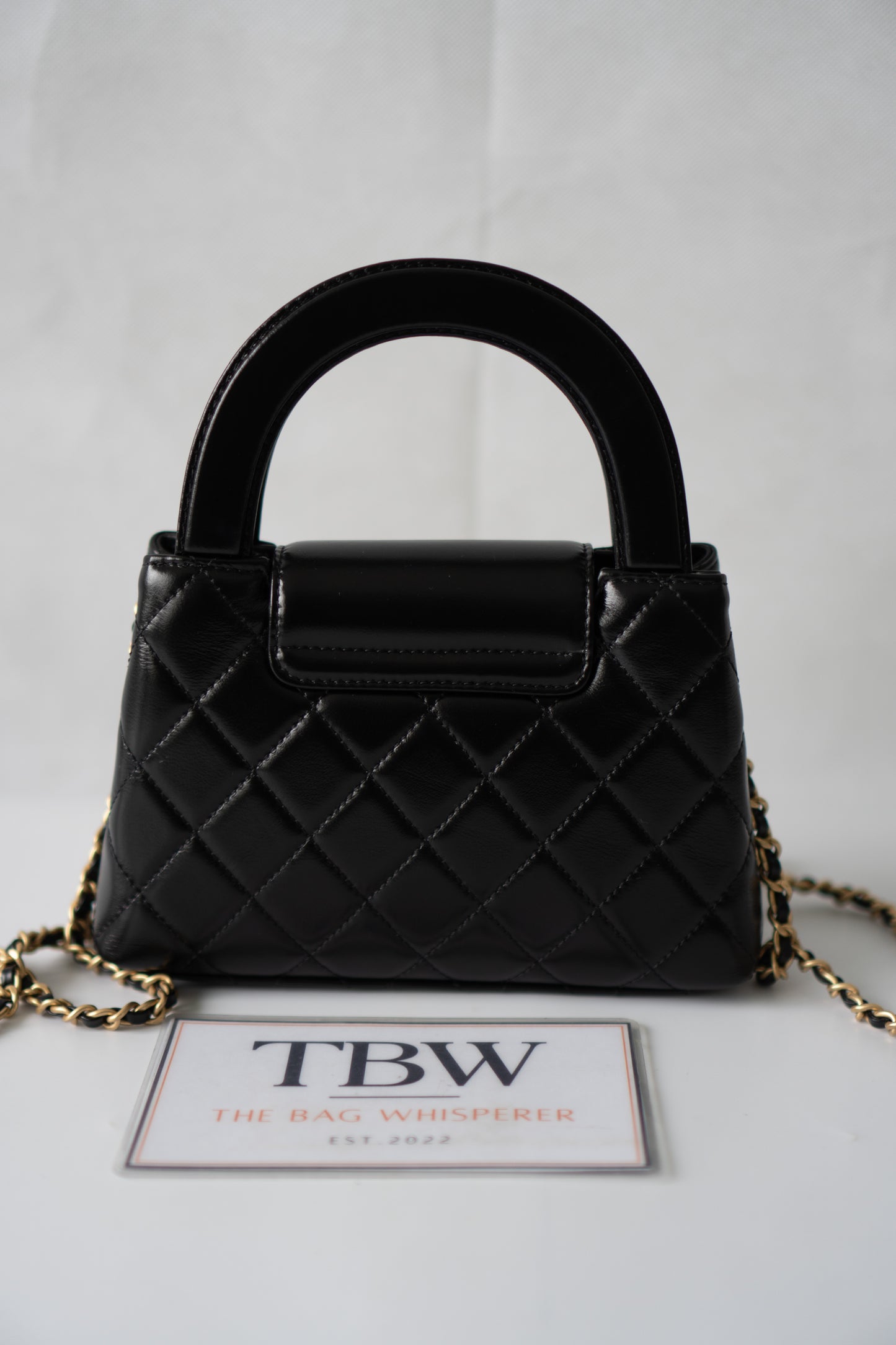 Mini Kelly Top Handle Bag – Black Lambskin