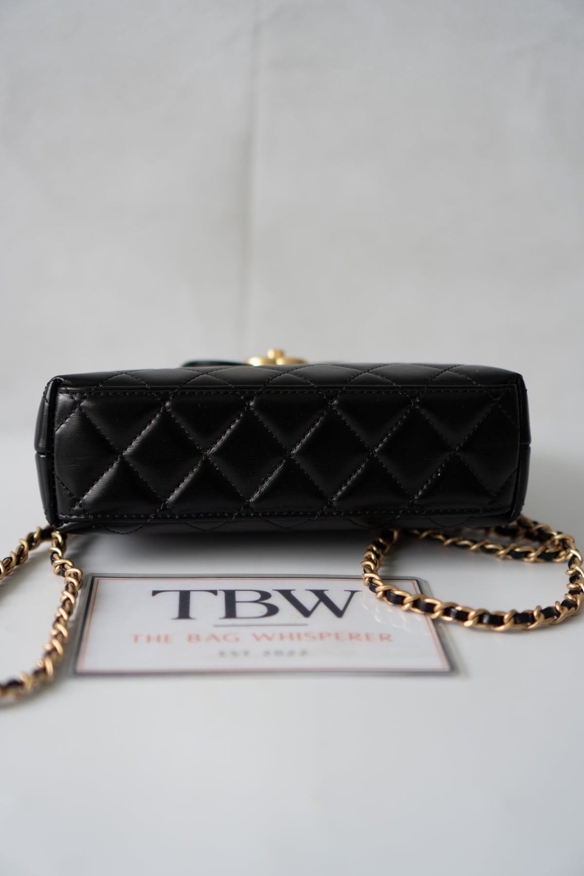 Mini Kelly Top Handle Bag – Black Lambskin