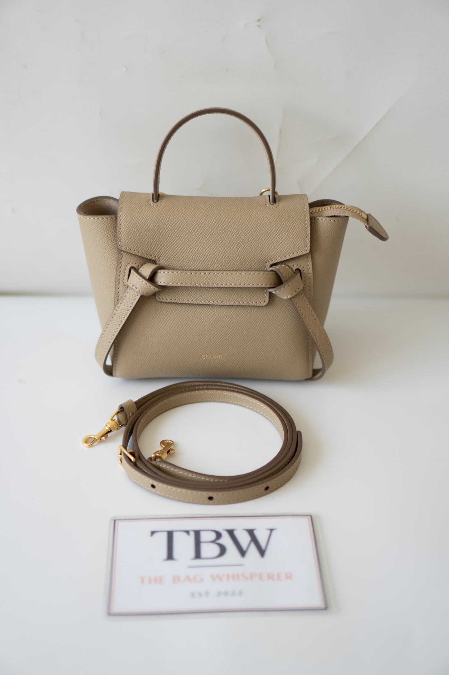 Nano Belt Bag – Light Taupe Calfskin