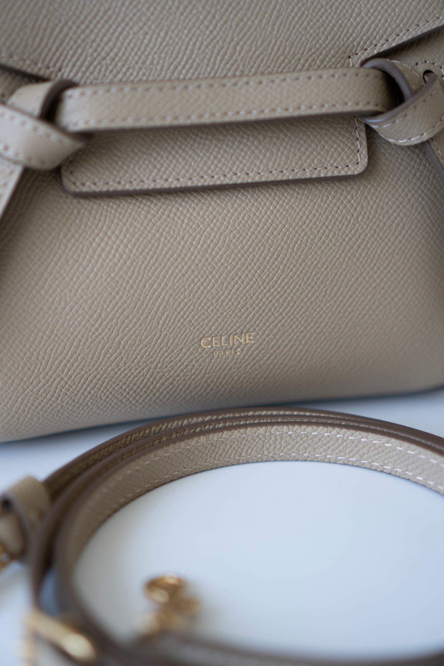 Nano Belt Bag – Light Taupe Calfskin