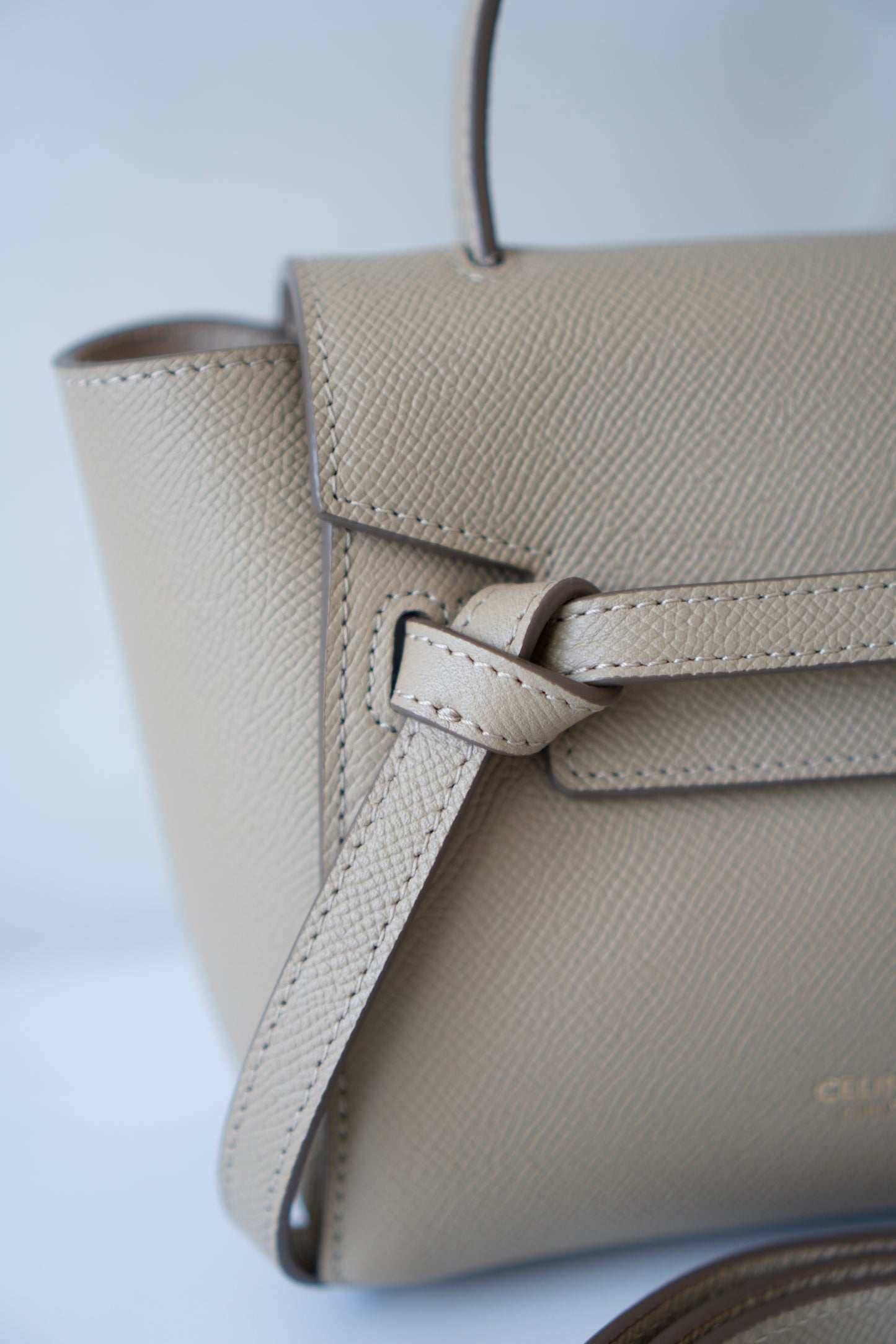 Nano Belt Bag – Light Taupe Calfskin