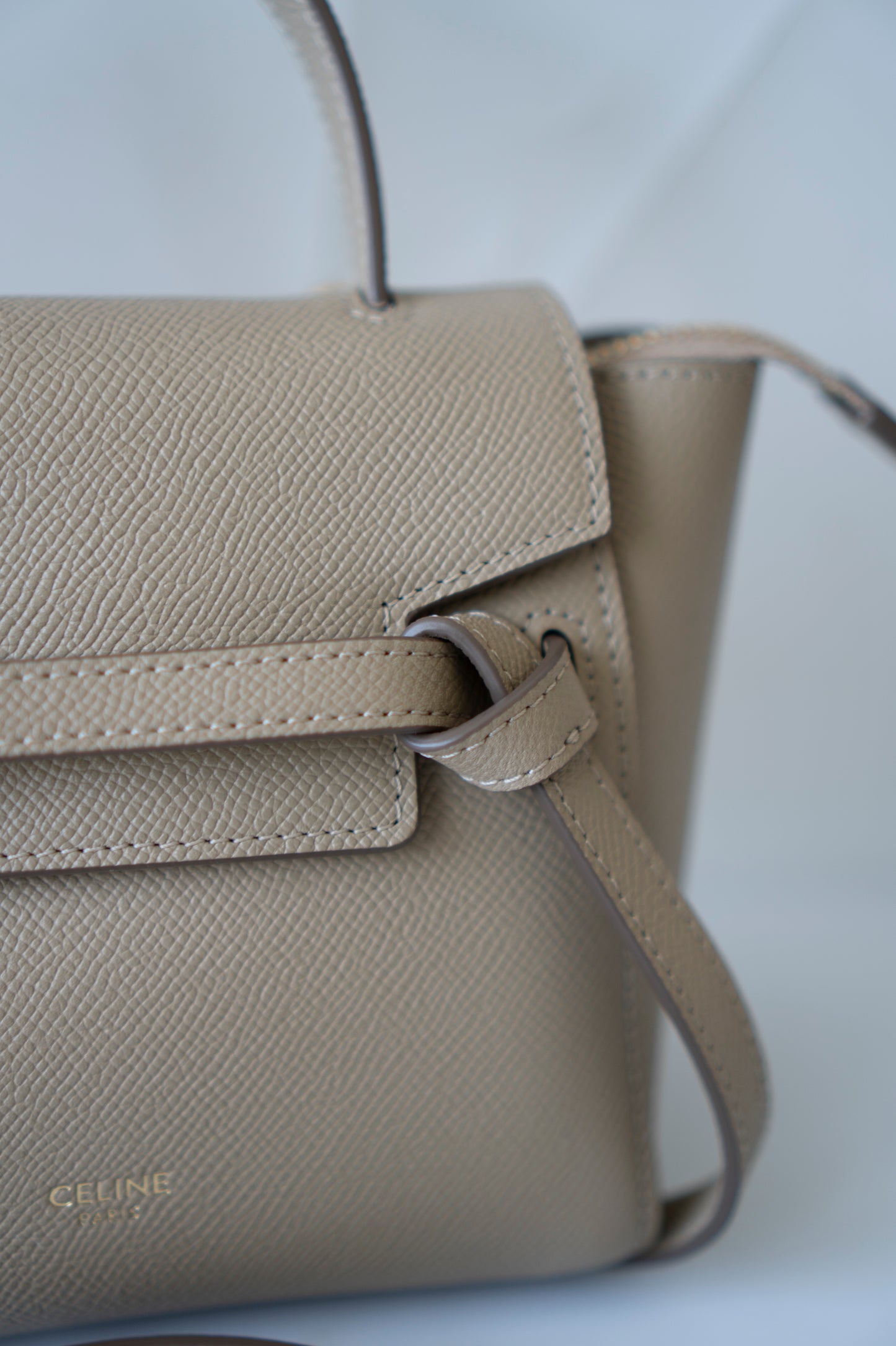 Nano Belt Bag – Light Taupe Calfskin