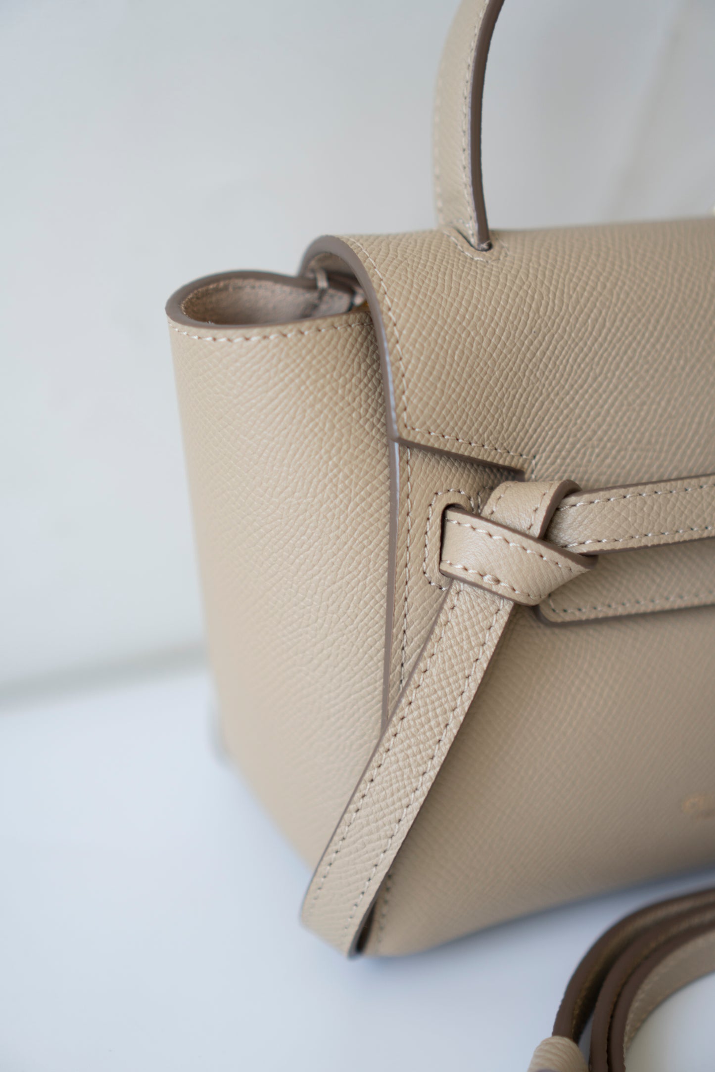 Nano Belt Bag – Light Taupe Calfskin