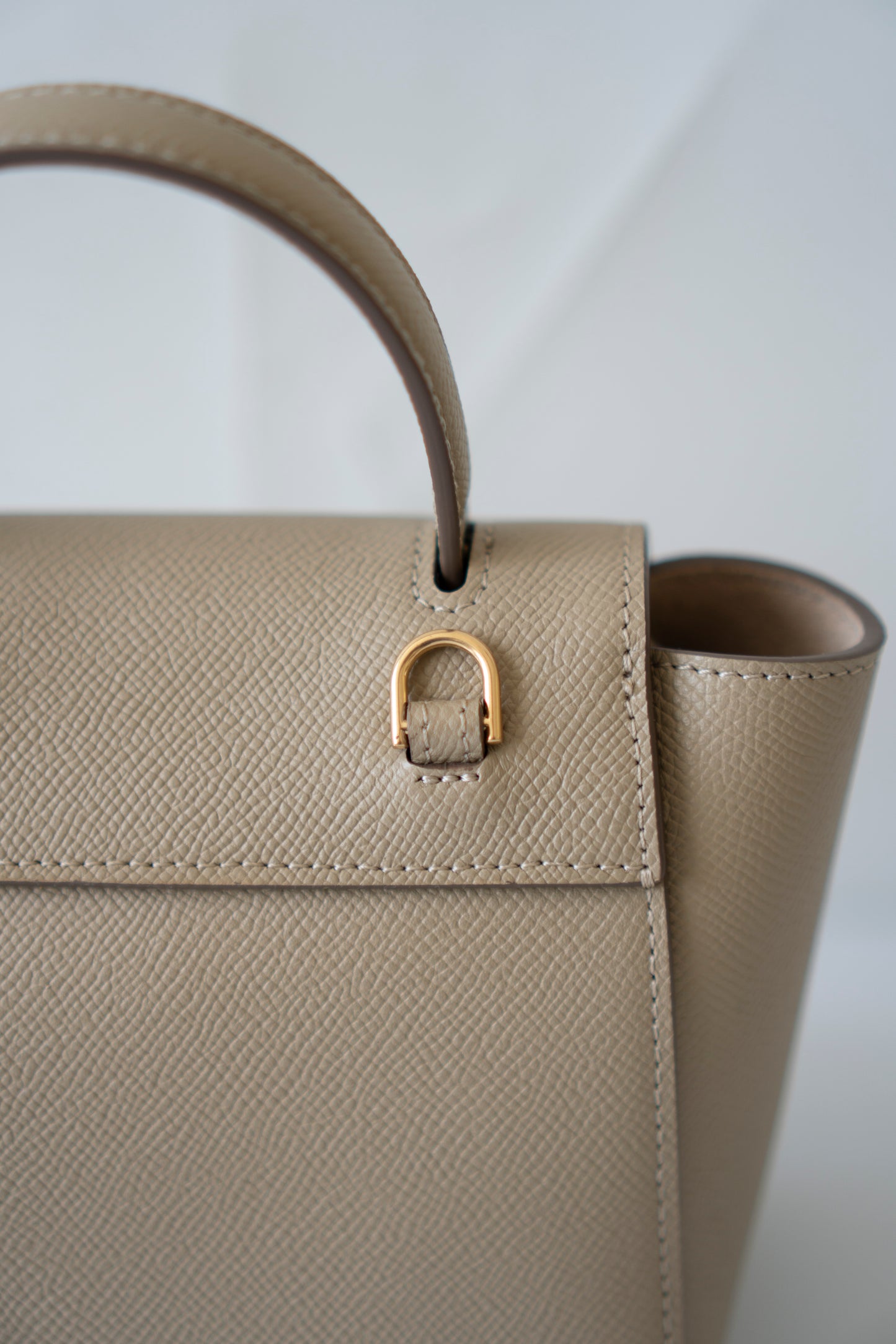 Nano Belt Bag – Light Taupe Calfskin
