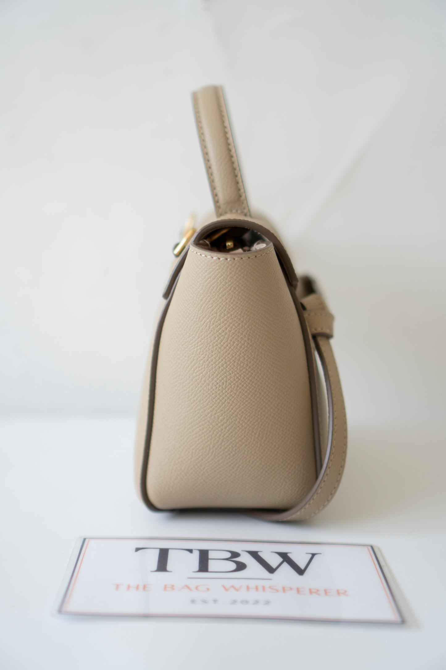 Nano Belt Bag – Light Taupe Calfskin