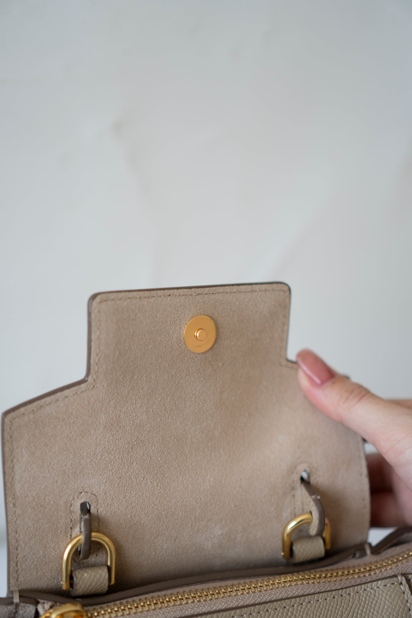Nano Belt Bag – Light Taupe Calfskin