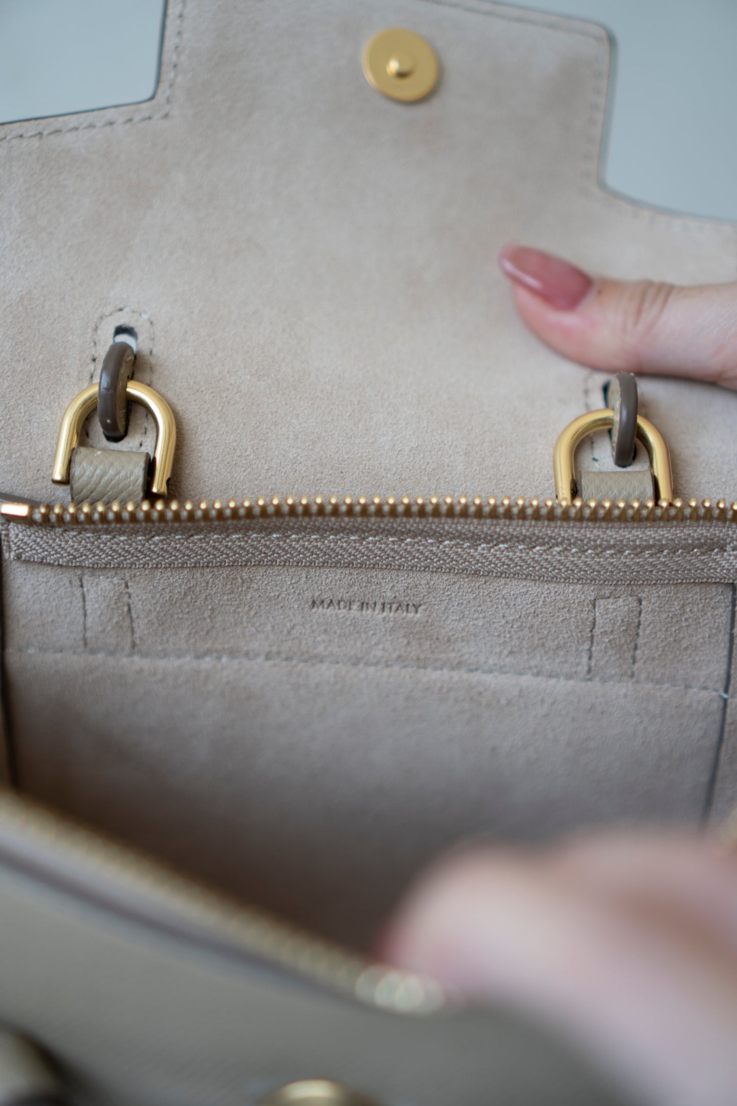 Nano Belt Bag – Light Taupe Calfskin