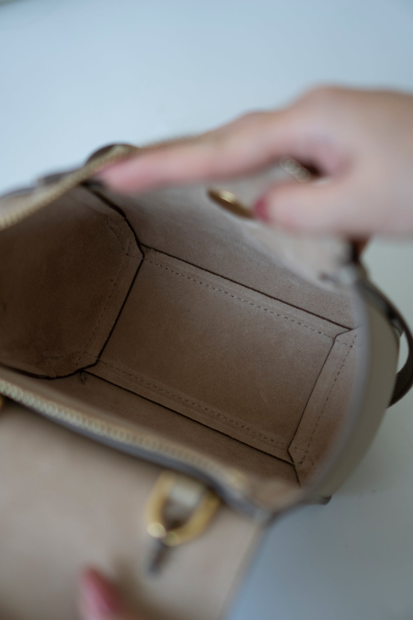 Nano Belt Bag – Light Taupe Calfskin