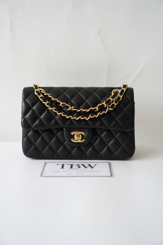 Classic Flap Small – Black Lambskin with Gold Hardware