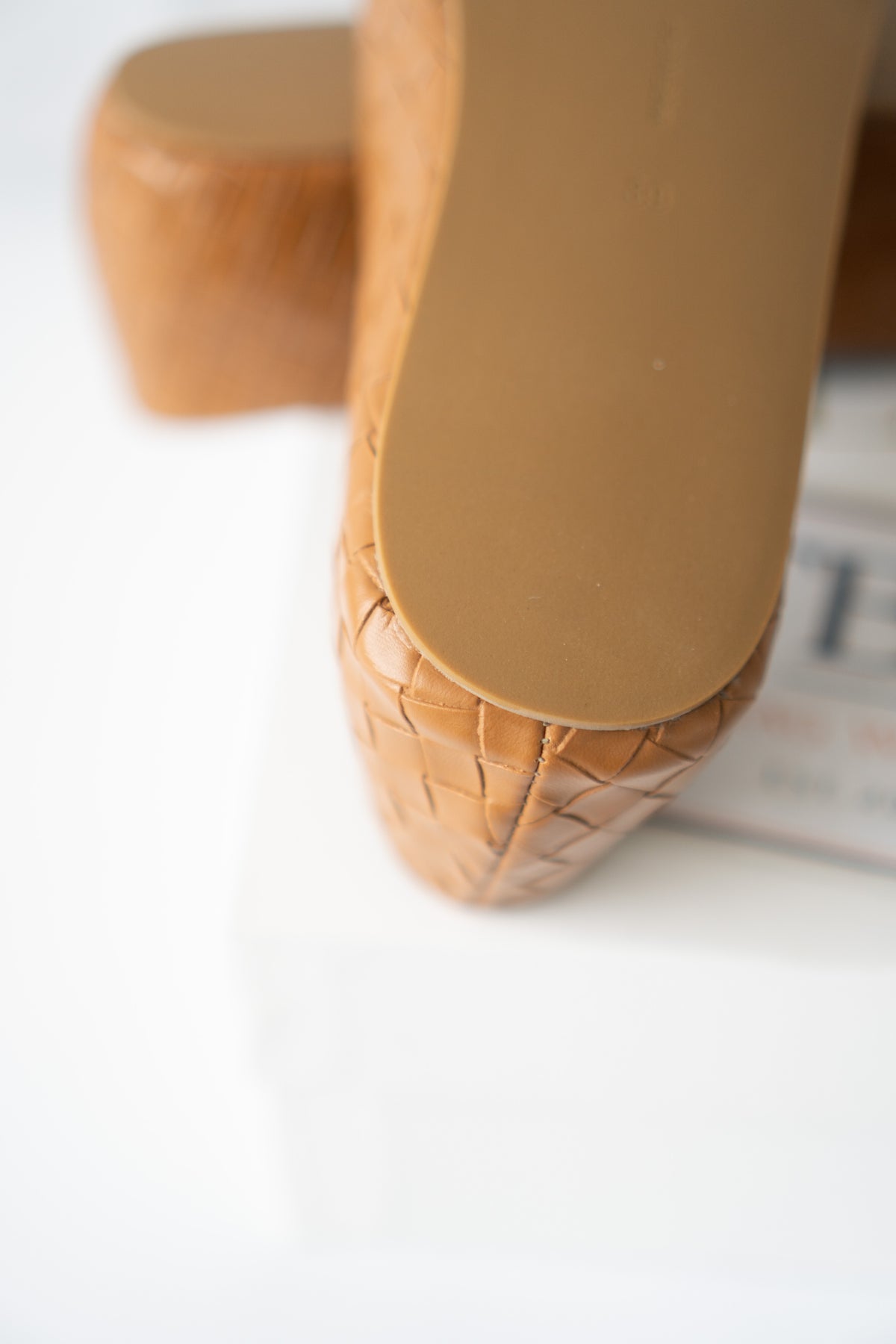 ROW Woven Ballet Flats – Tan Leather