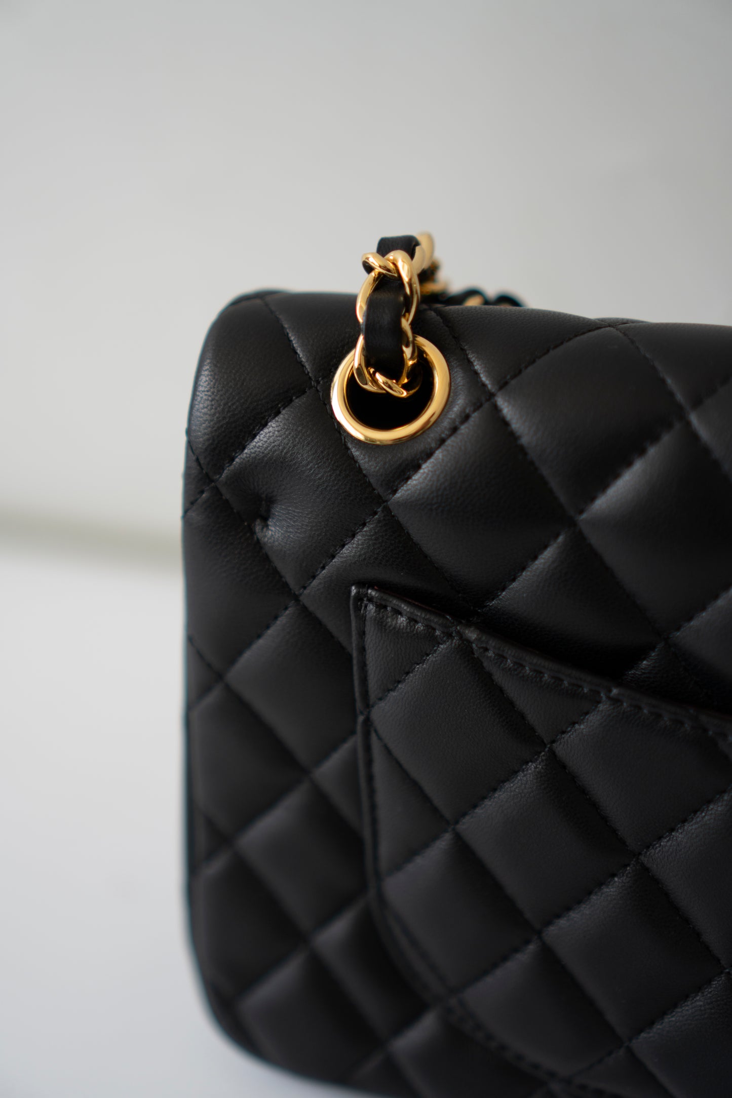 Classic Flap Small – Black Lambskin with Gold Hardware