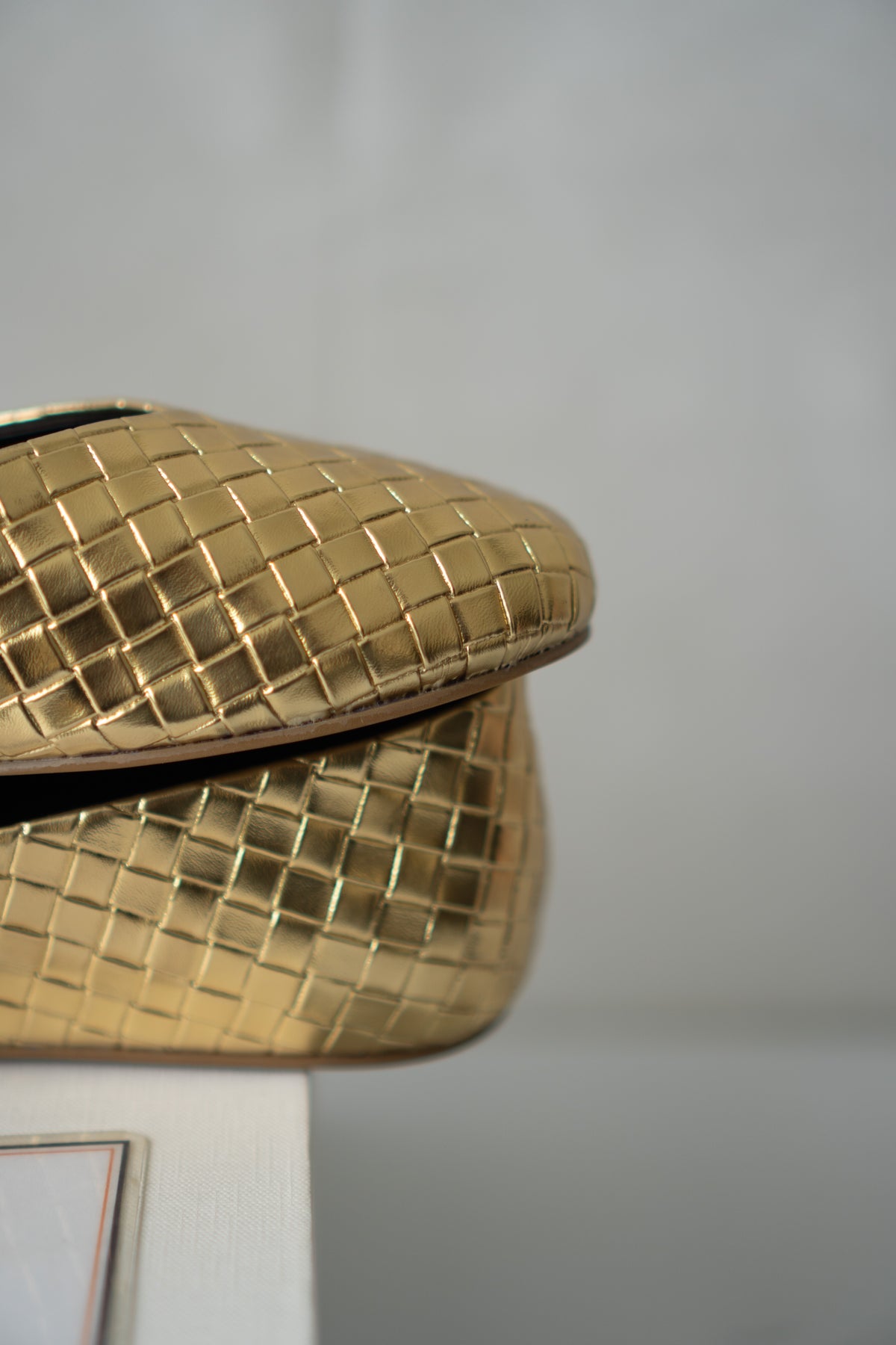 ROW Woven Ballet Flats – Gold Leather