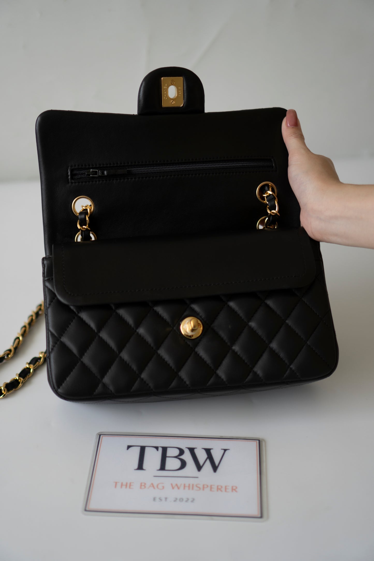 Classic Flap Small – Black Lambskin with Gold Hardware