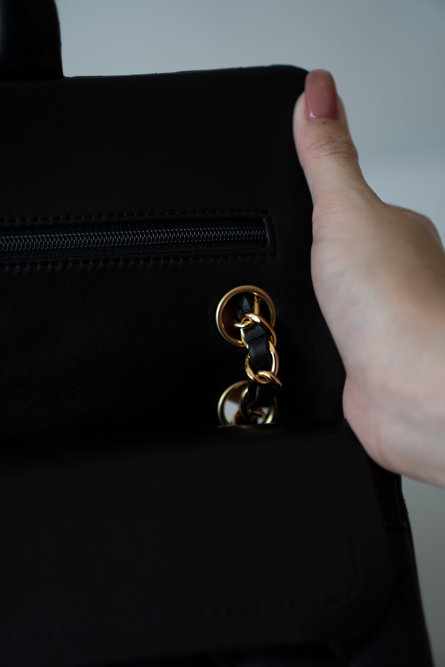 Classic Flap Small – Black Lambskin with Gold Hardware