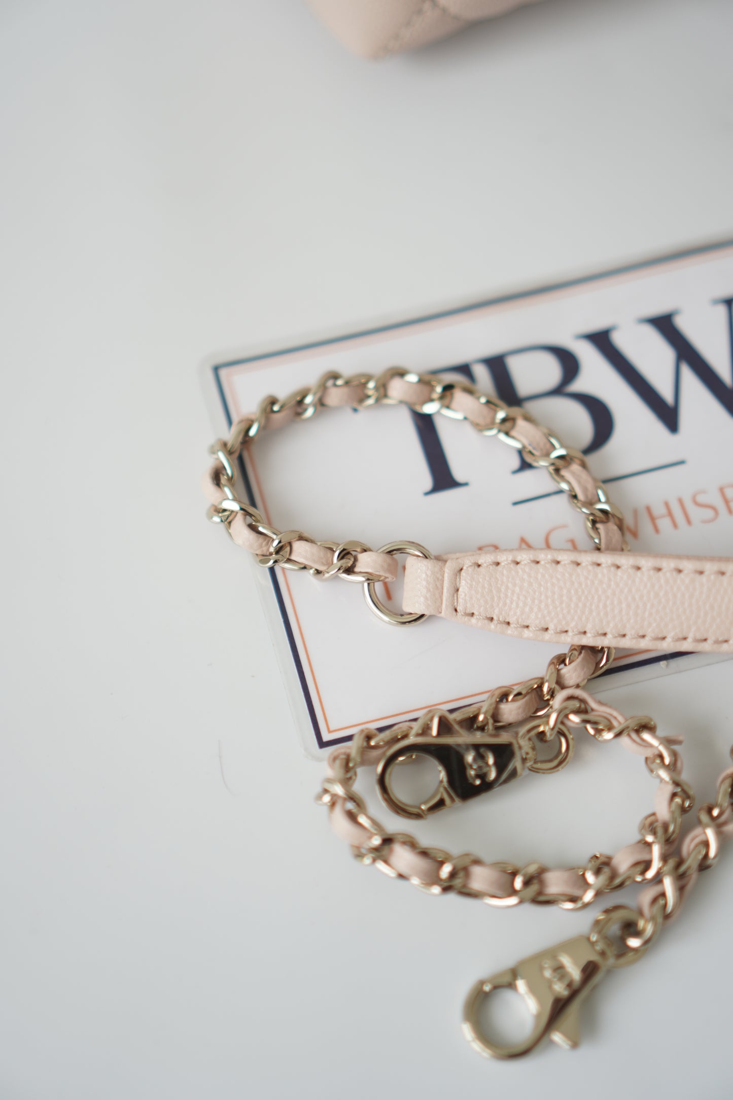Coco Handle Small – Rose Clair Caviar with Light Gold Hardware