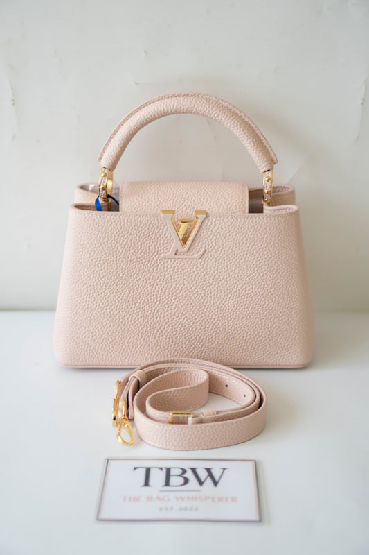 Capucines BB – Rose Jasmin in Taurillon Leather