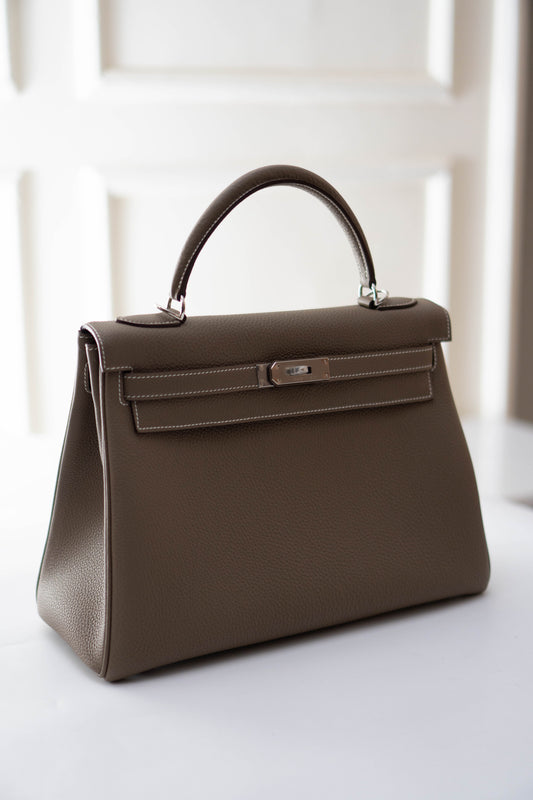 KL Retourne 32 in Etoupe Togo leather
