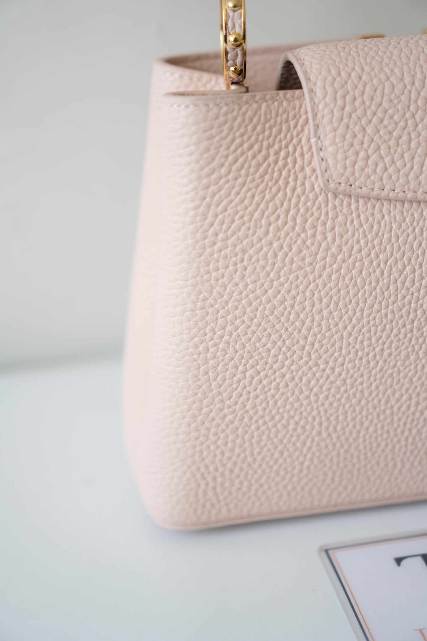Capucines BB – Rose Jasmin in Taurillon Leather