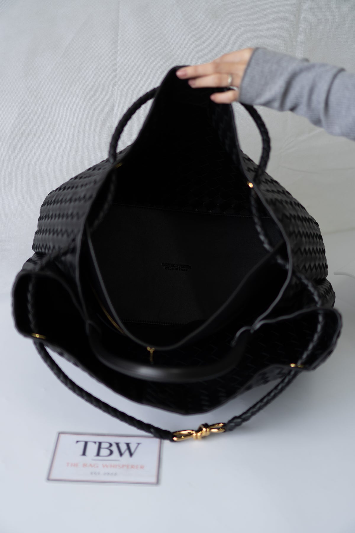 Large Andiamo – Black Leather