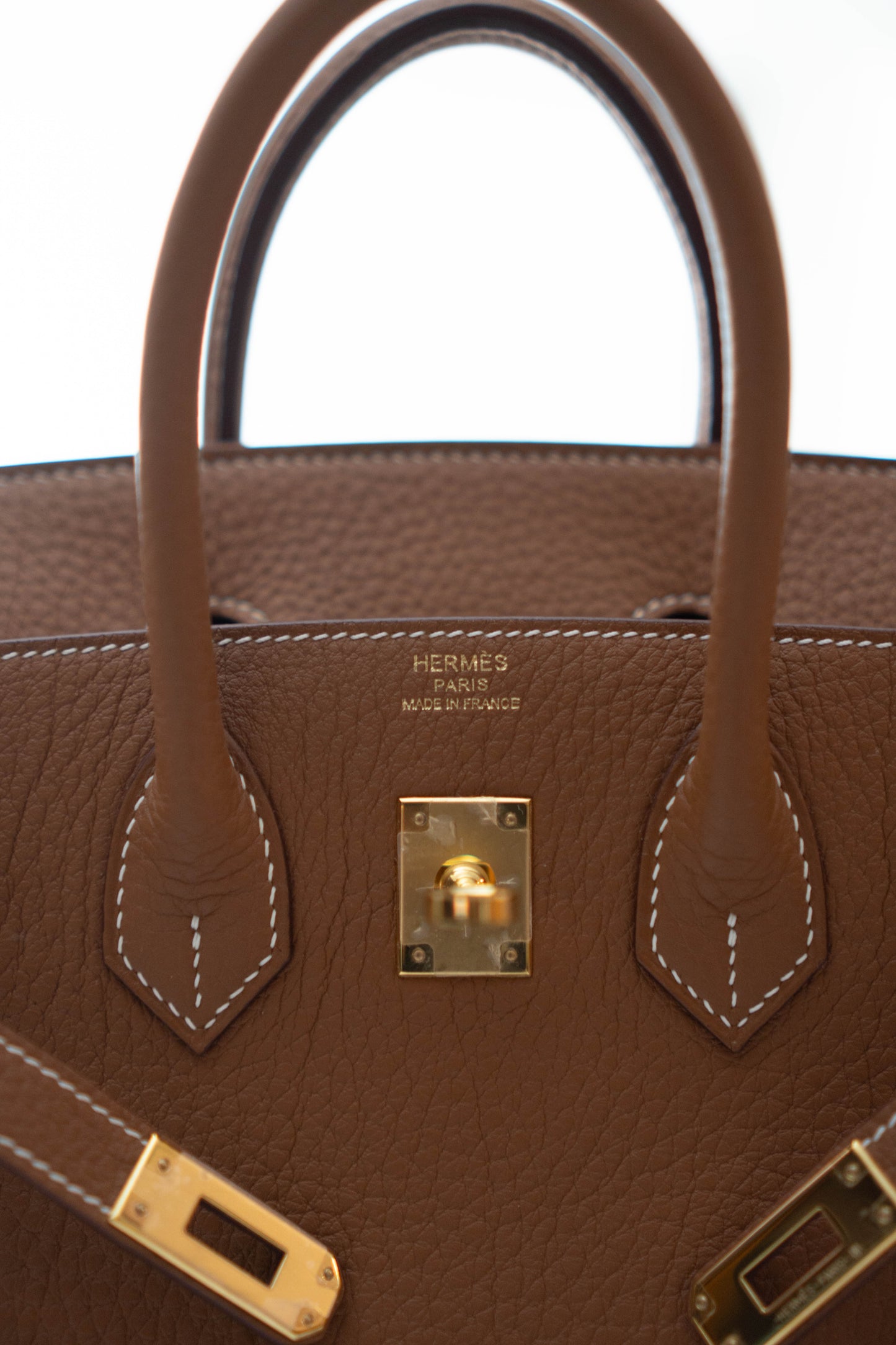 BK 30 in Fauve Barenia Faubourg leather with Palladium Hardware