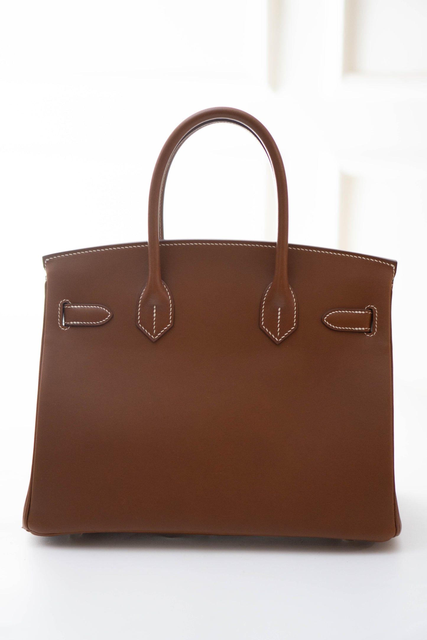 BK 30 in Fauve Barenia Faubourg leather with Palladium Hardware