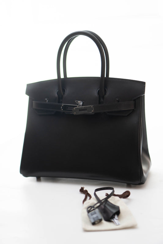 BK 30 So Black in Box Calf leather
