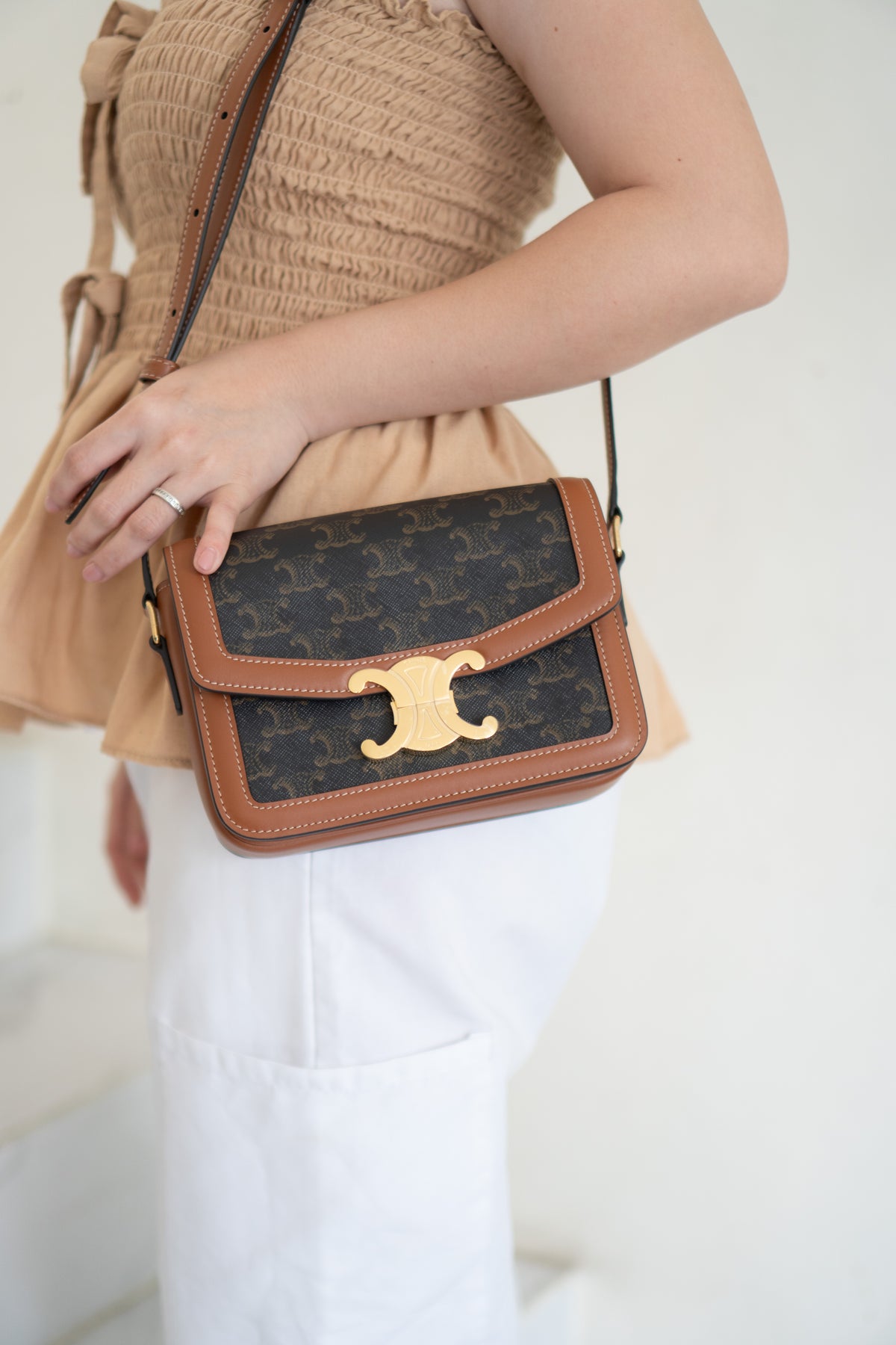 Triomphe Teen Bag – Triomphe Monogram Canvas & Leather