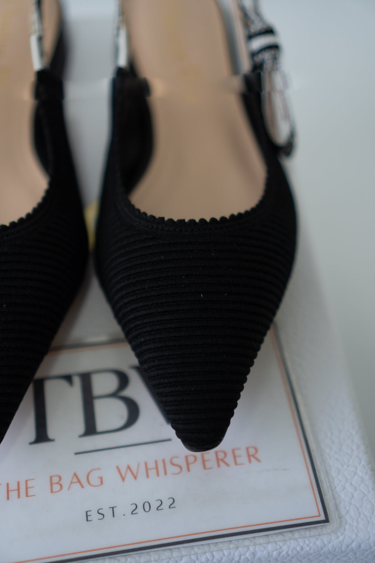 J'A Slingback Flat Ballerina – Black Technical Fabric