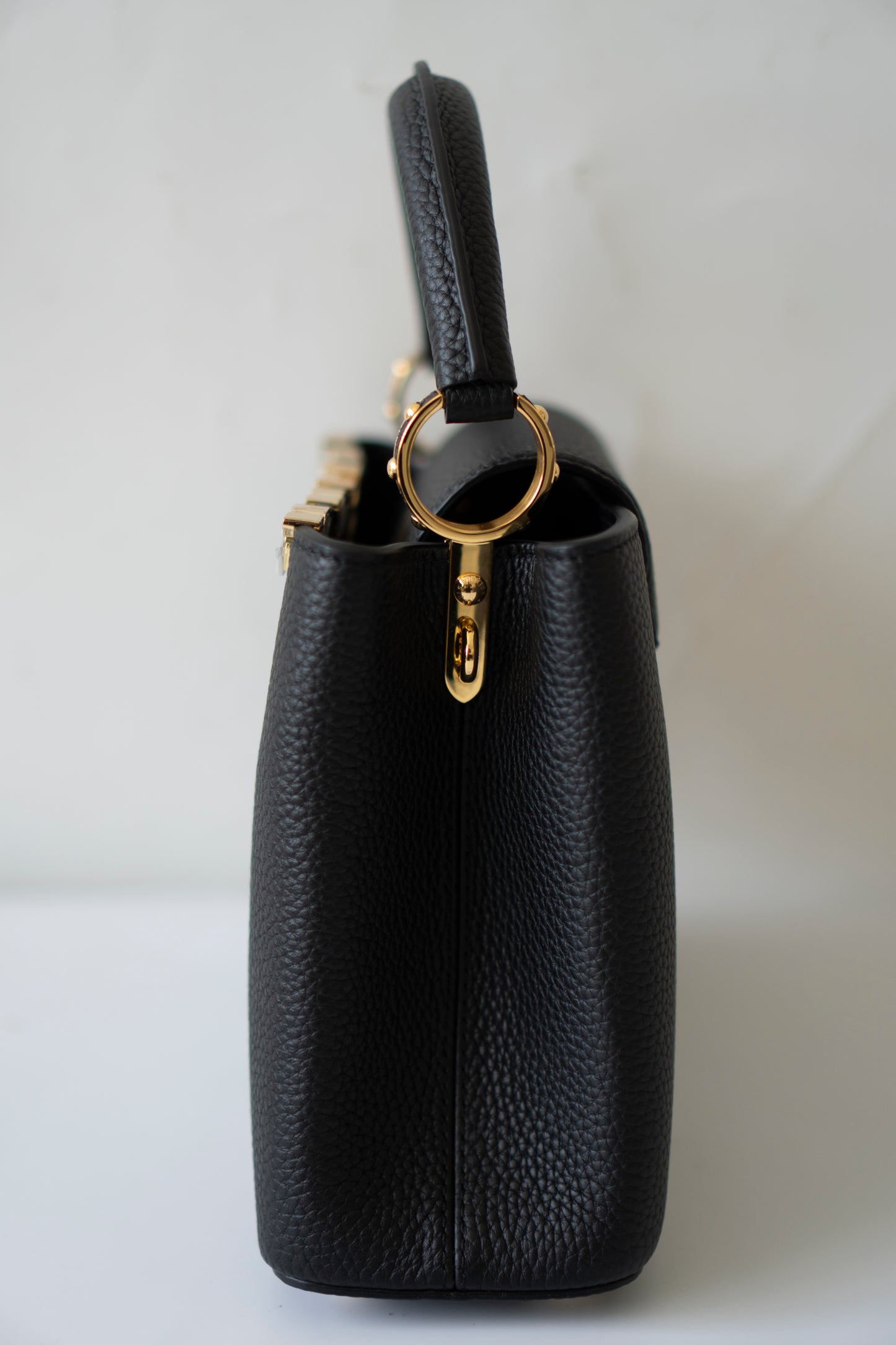 Capucines BB Flower Crown – Black Taurillon Leather