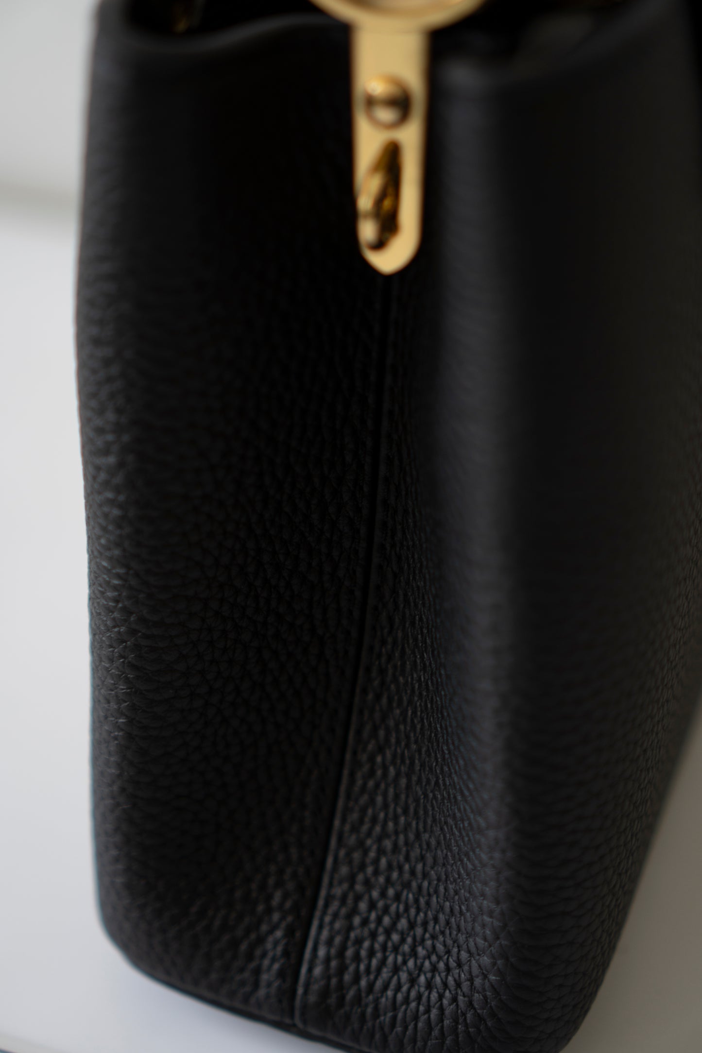 Capucines BB Flower Crown – Black Taurillon Leather