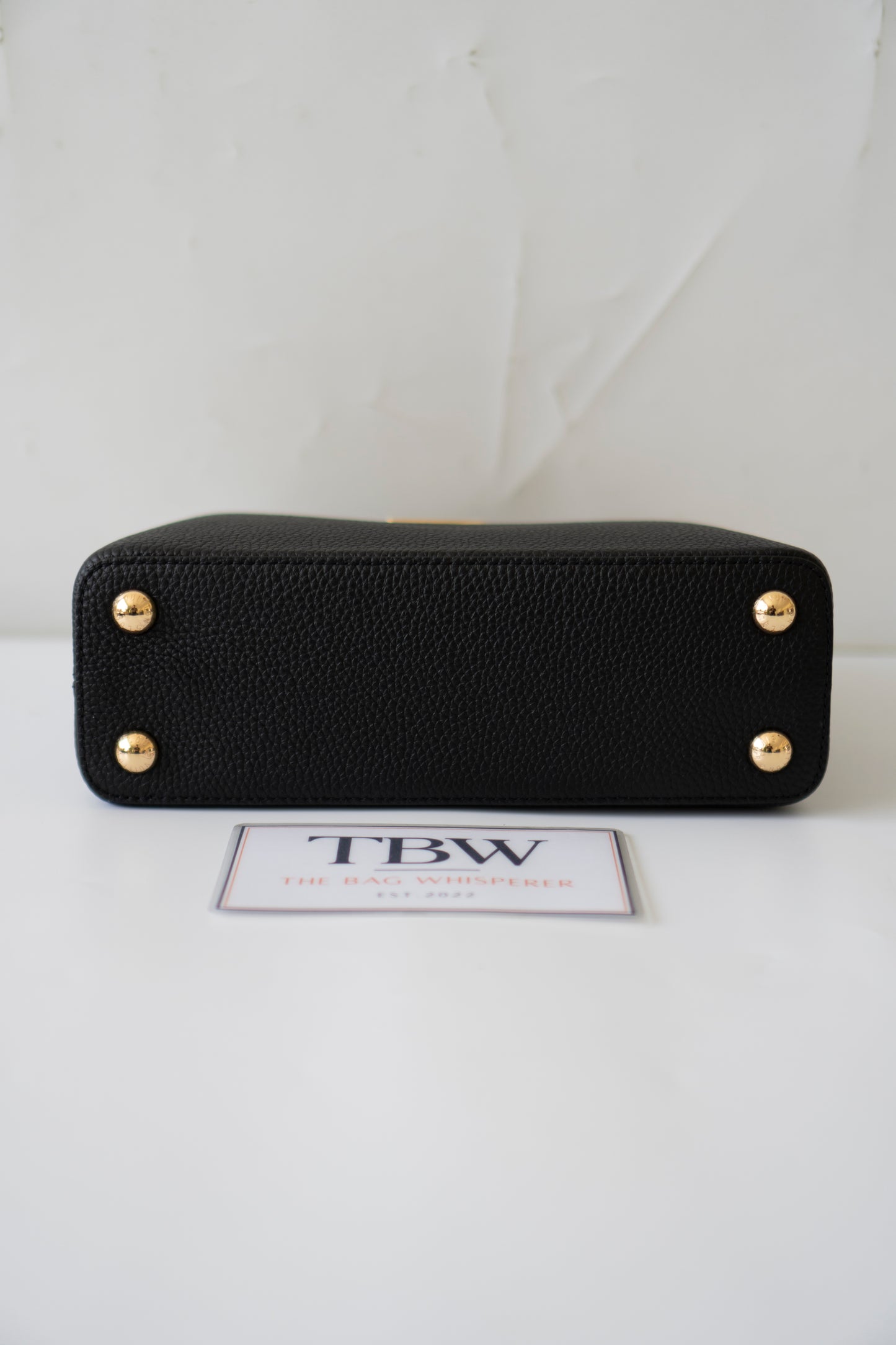 Capucines BB Flower Crown – Black Taurillon Leather